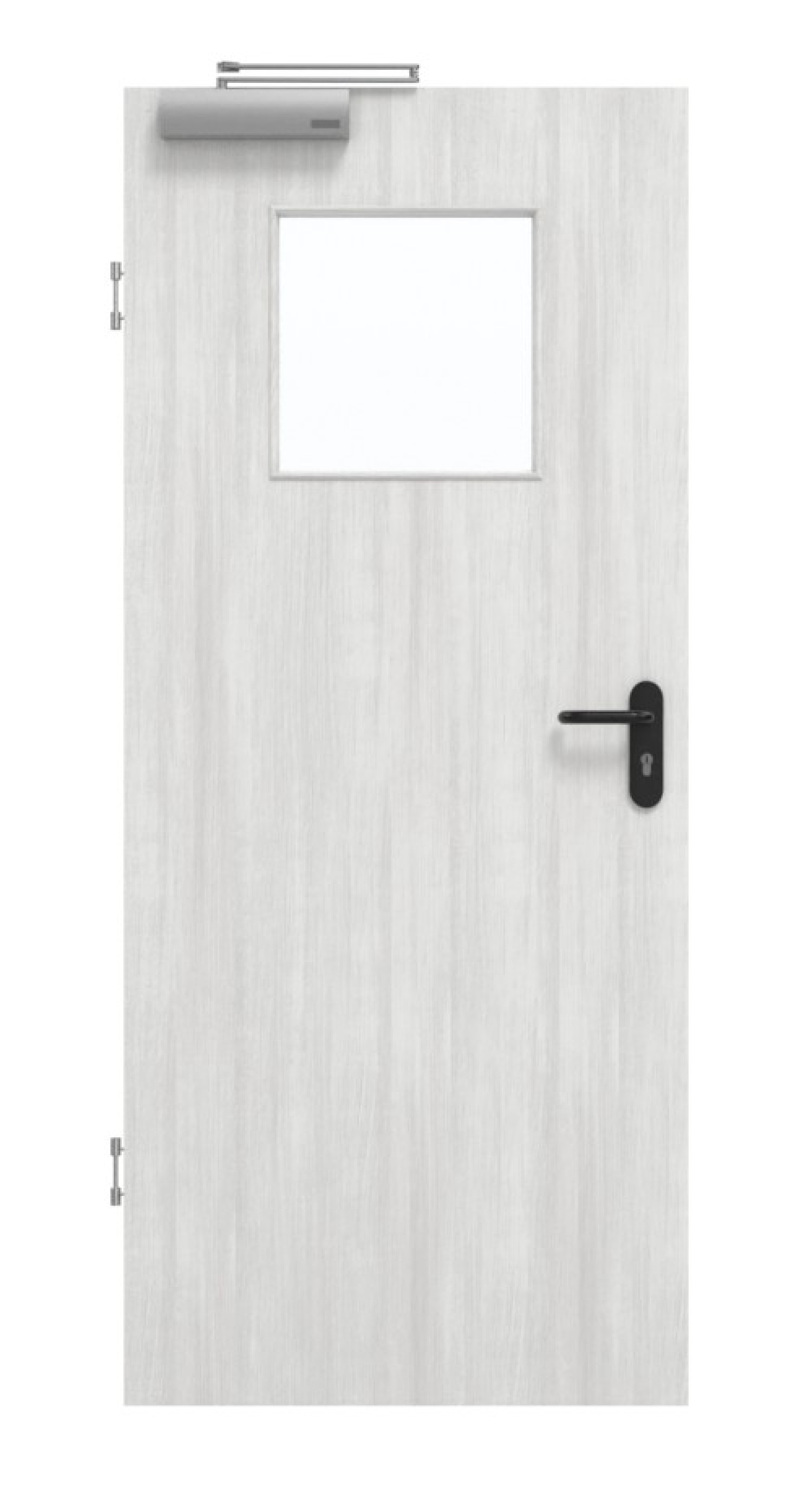 GARANT Rauchschutztür Authentic Grigio GCK08 mit Lichtausschnitt LA-9