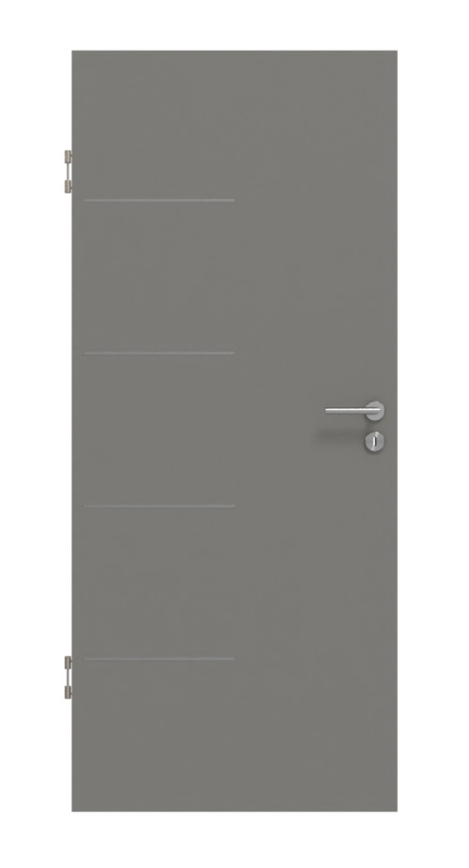 Frontansicht von GARANT Schallschutztür Aura 834 Matt Staubgrau 7037 G-TEC