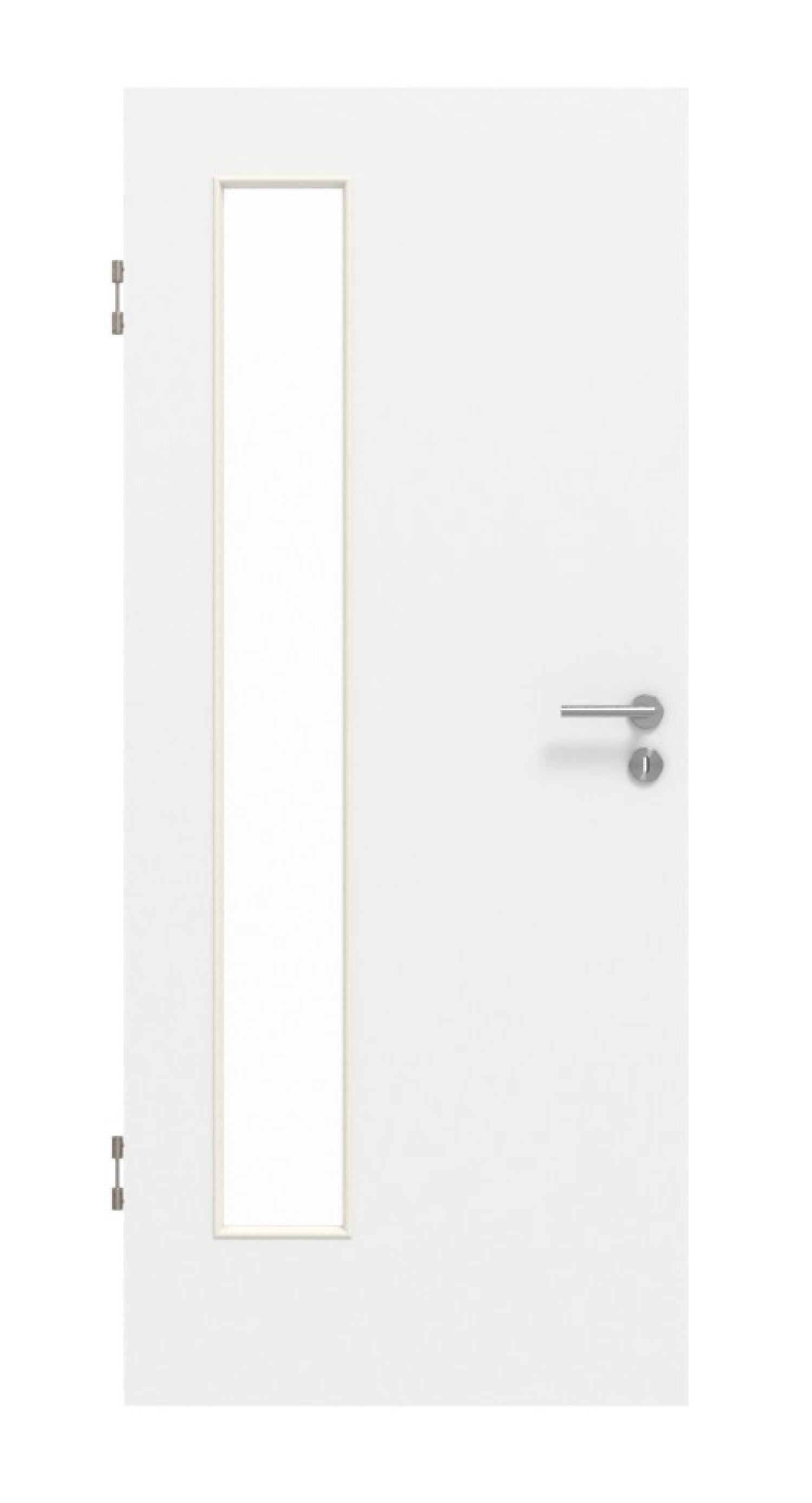 GARANT Schallschutztür D354-60 Designer White Resopal mit Lichtausschnitt LA-4 bandseitig