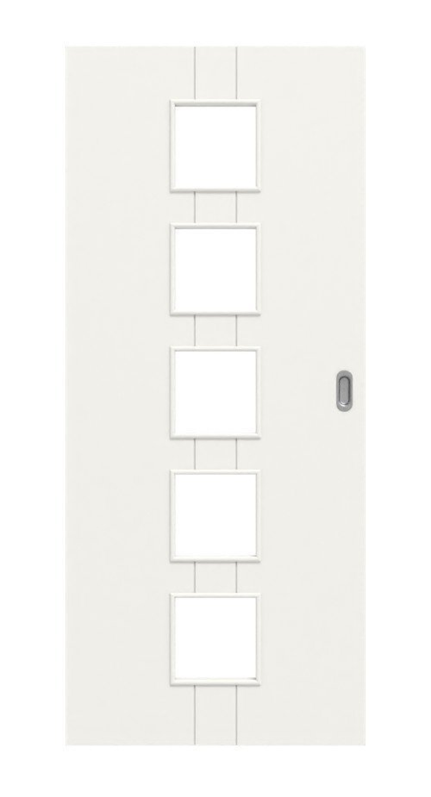 HÖRMANN Schiebetür Groove 23 Weißlack DesignLine mit Lichtausschnitt LA 5