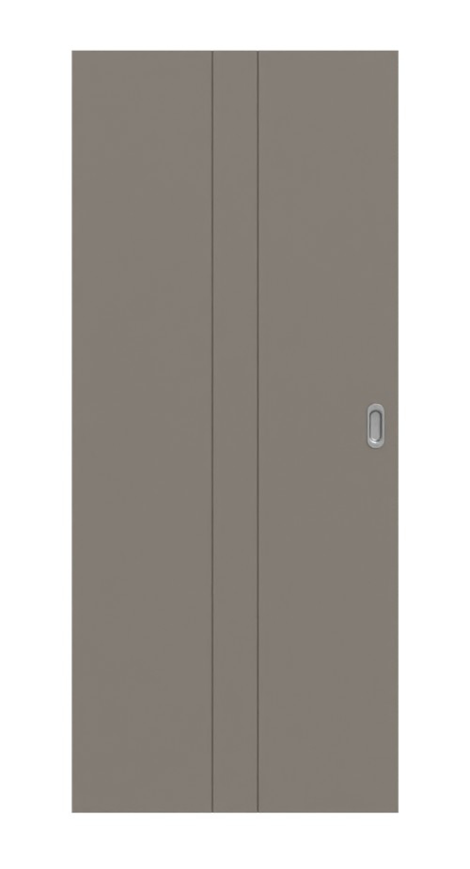 Frontansicht von Signum 23 Basic Lack Taupe RAL 7048 Schiebetür - Huga