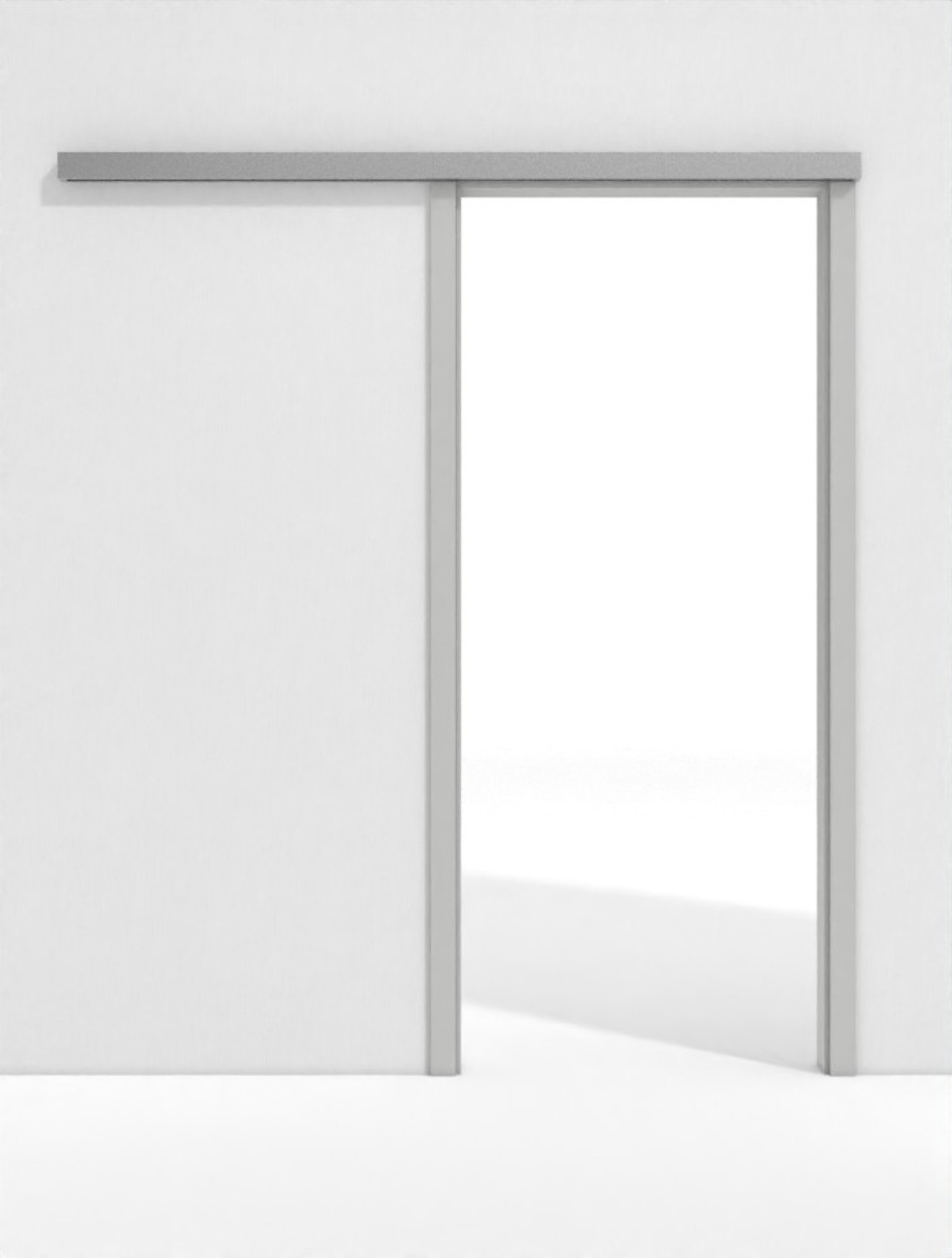GARANT Line-Schiebetürsystem vor der Wand laufend D92-60 Dove Grey Resopal