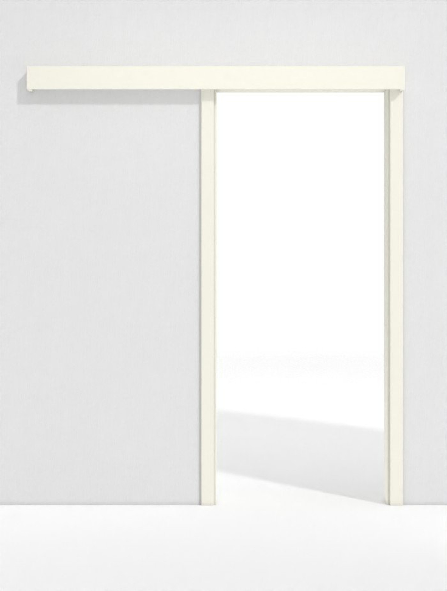 Frontansicht von GARANT Schiebetürsystem vor der Wand laufend 9417-60 Snow White CePaL