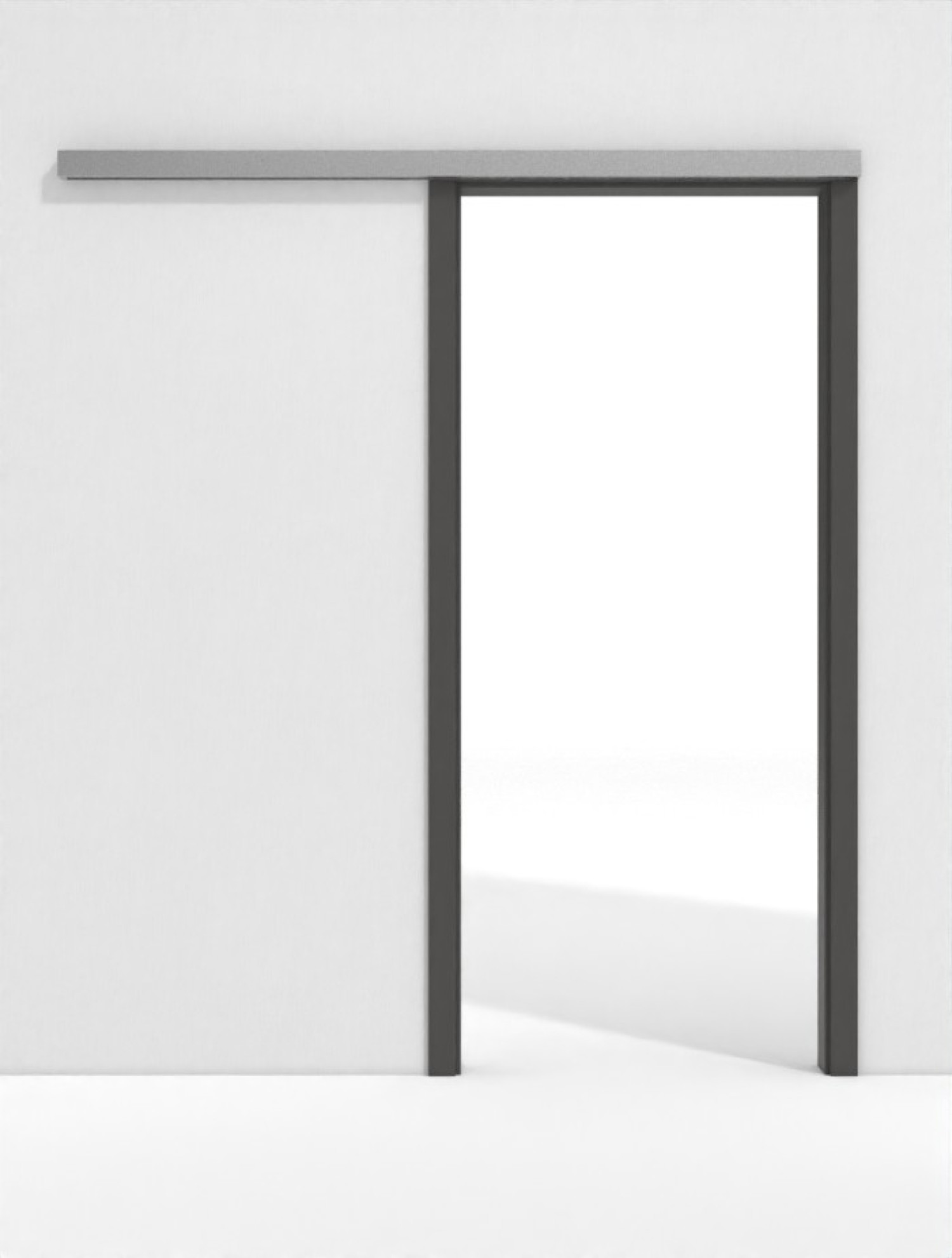 GARANT Line-Schiebetürsystem vor der Wand laufend Ebony CePaL