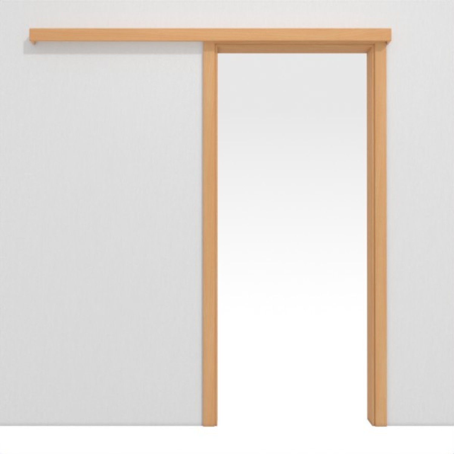 HÖRMANN Schiebetürsystem vor der Wand laufend Französische Buche Duradecor mit Zarge