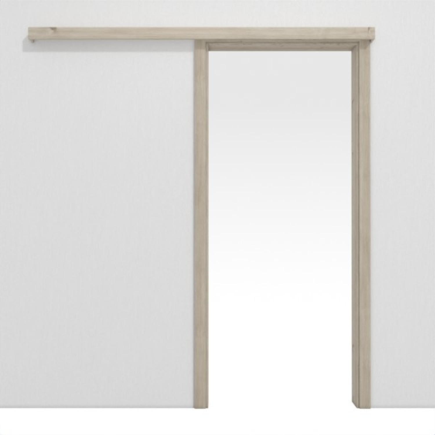HÖRMANN Schiebetürsystem vor der Wand laufend Gebürstete Lärche hell Duradecor mit Zarge