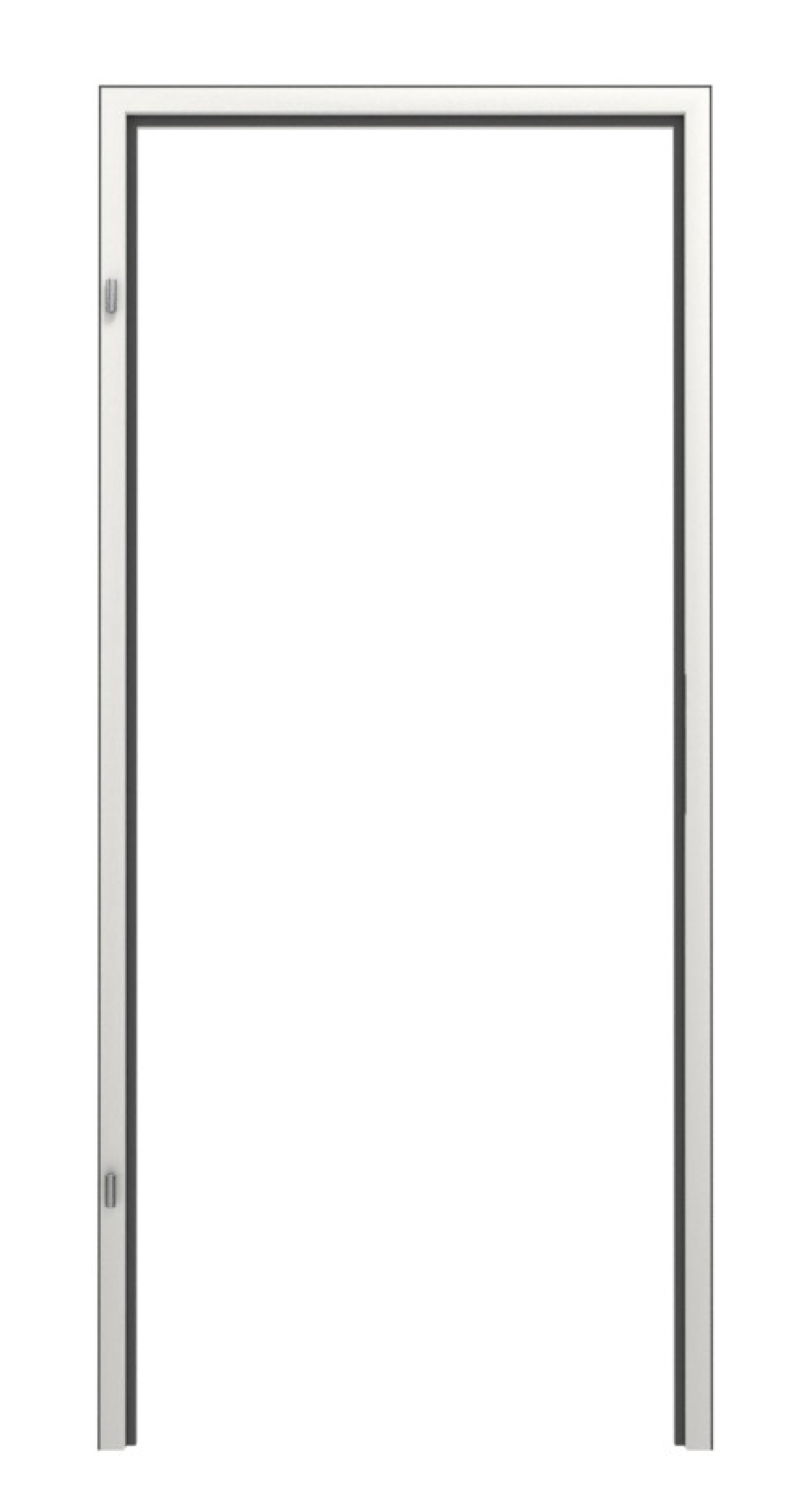 Frontansicht 3 von der Aluminium-Blockzarge RAL 9016 Express für Ganzglastüren - Küffner