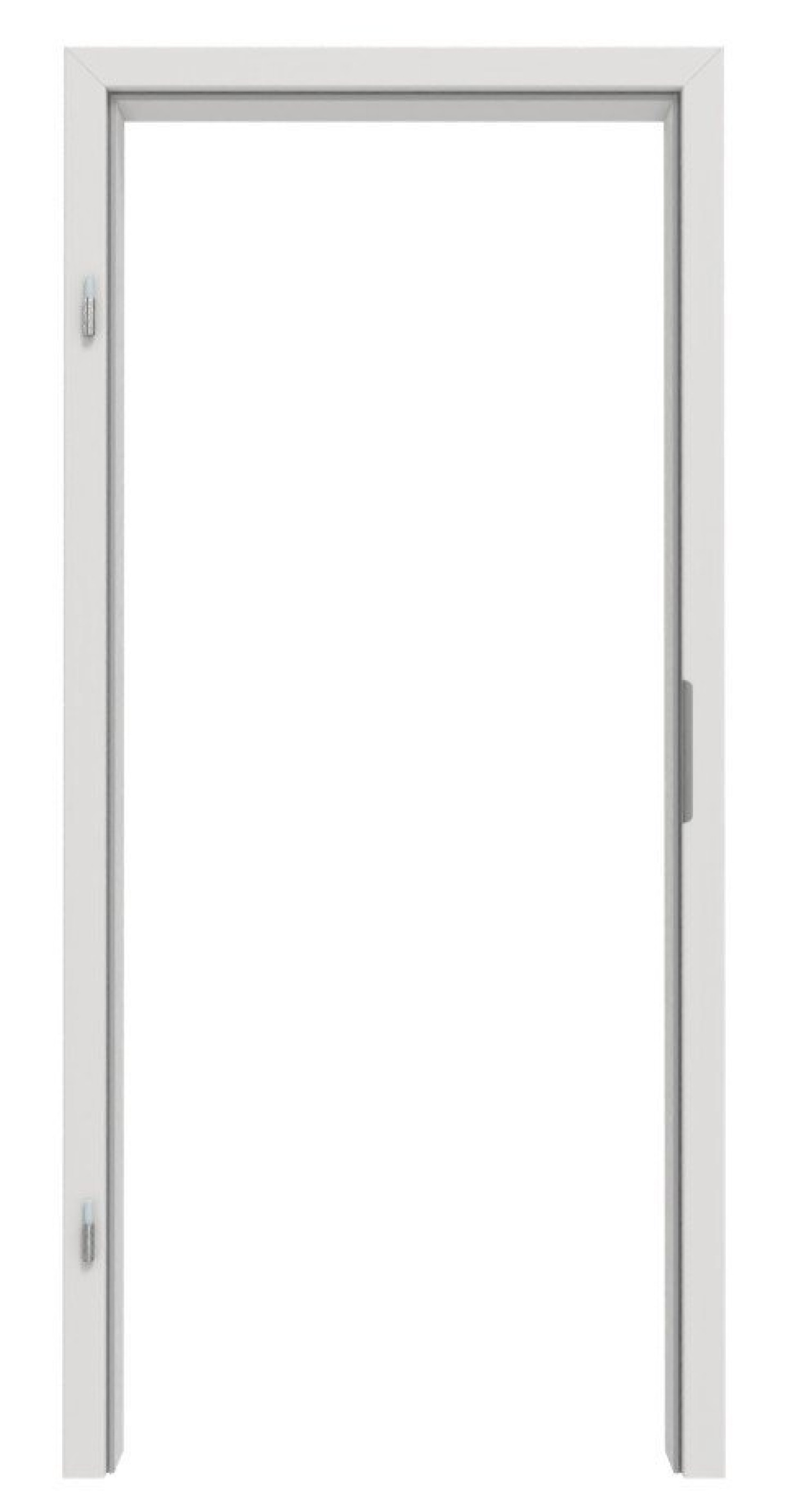 Frontansicht von GARANT Zarge 0160-60 Silver Grey CPL mit kleiner Rundkante