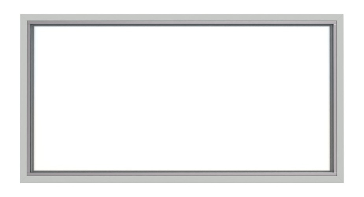 Frontansicht von Durchblickfenster beidseitig verglast HW-D-SD 2 mit zweiteiliger Umfassungszarge - Hörmann in RAL 7035