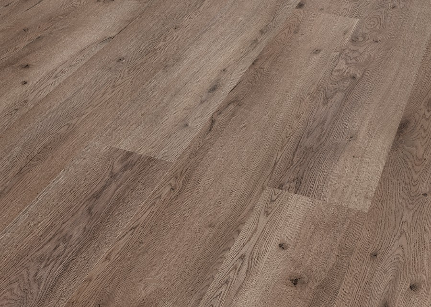 Ansicht von Eiche braun strukturiert 1-Stab Life Laminat - Wiparquet