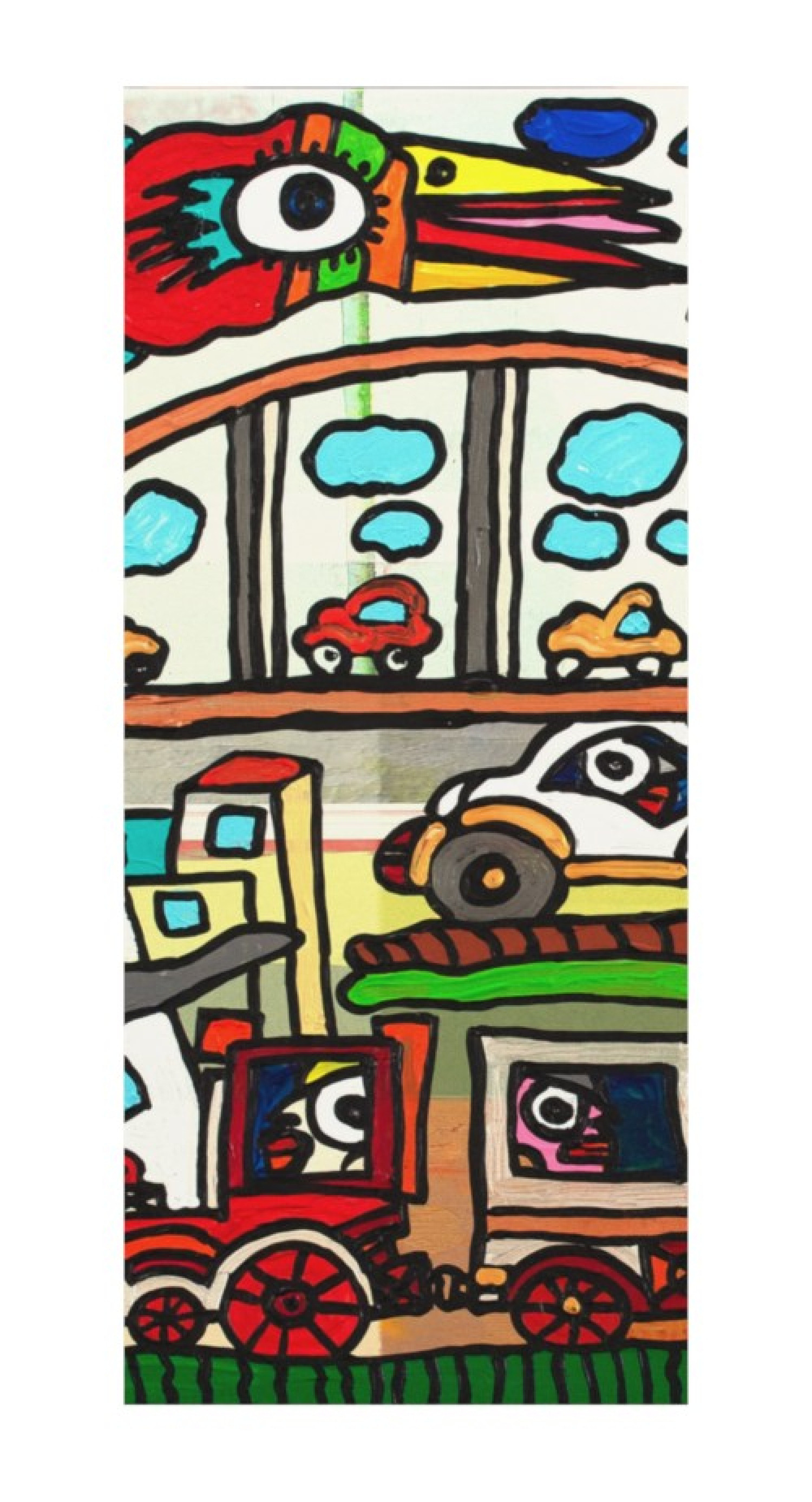 Original Stadt mit Brücke - Fischer-Art 1