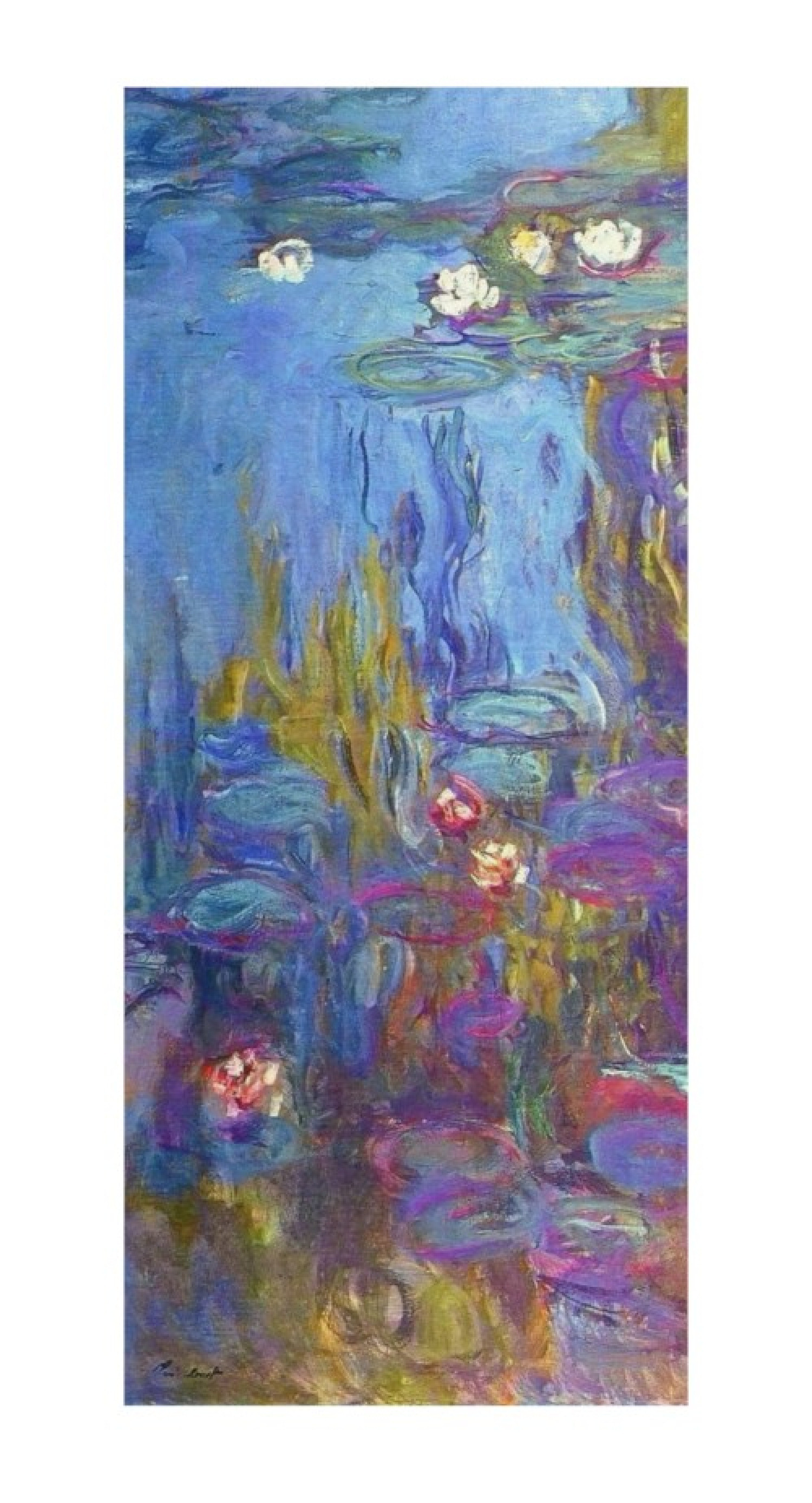 Claude Monet Reproduktion auf eigener Innentür Wasserlilien 3