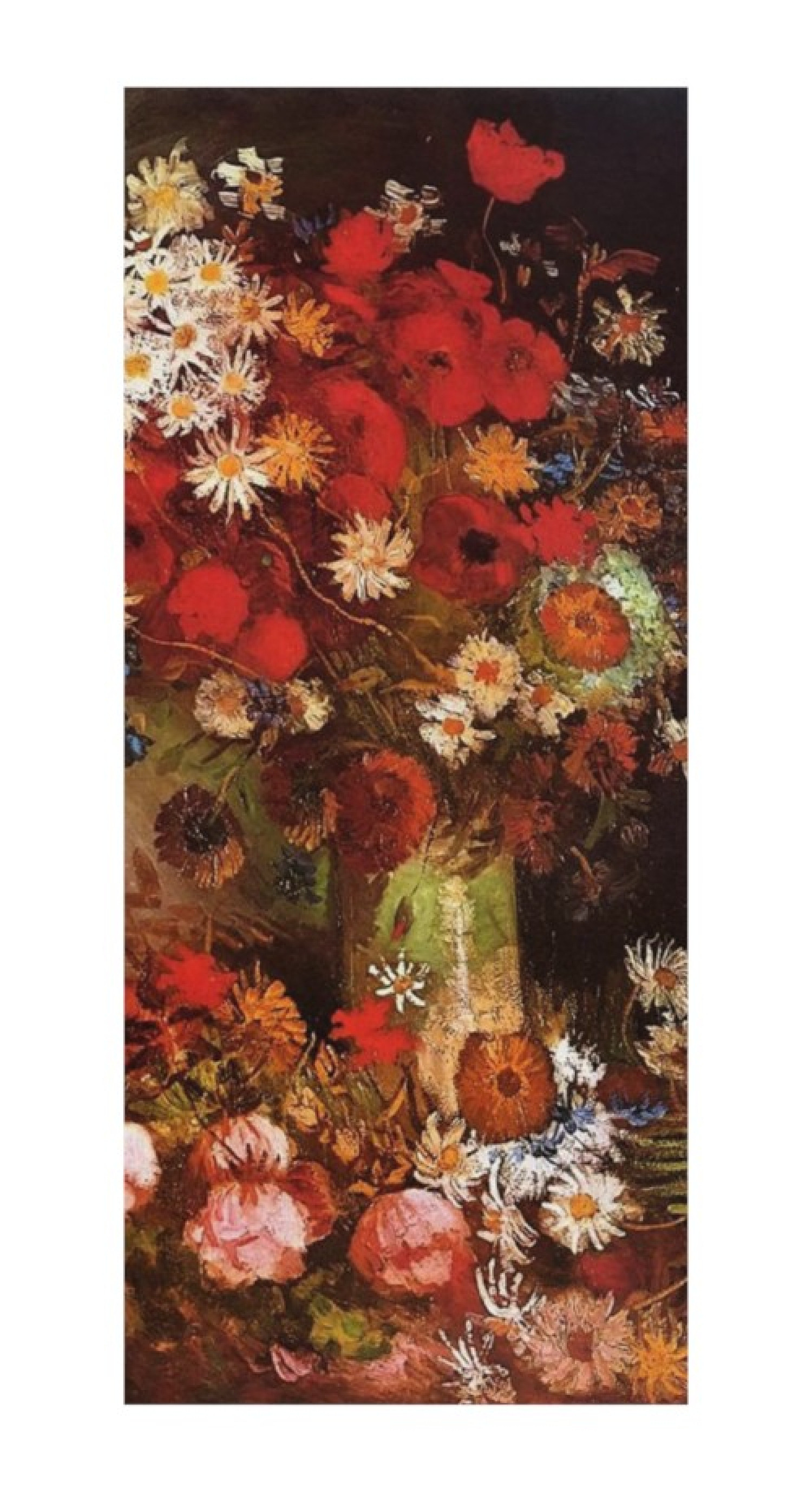 Vincent van Gogh Reproduktion auf eigener Innentür Vase mit Mohnblumen und Pfingstrosen