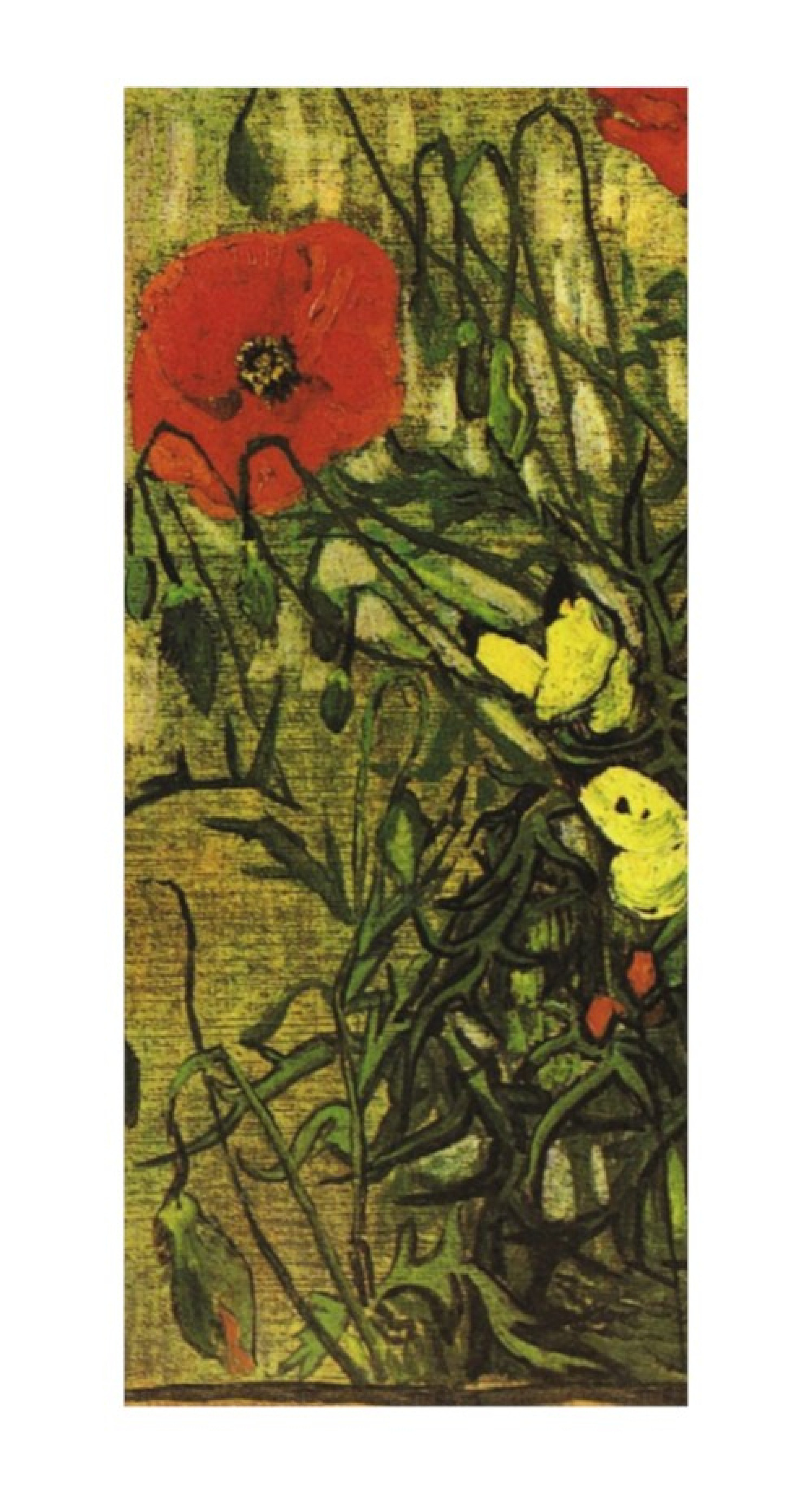 Vincent van Gogh Reproduktion auf eigener Innentür Mohnblumen und Schmetterlinge