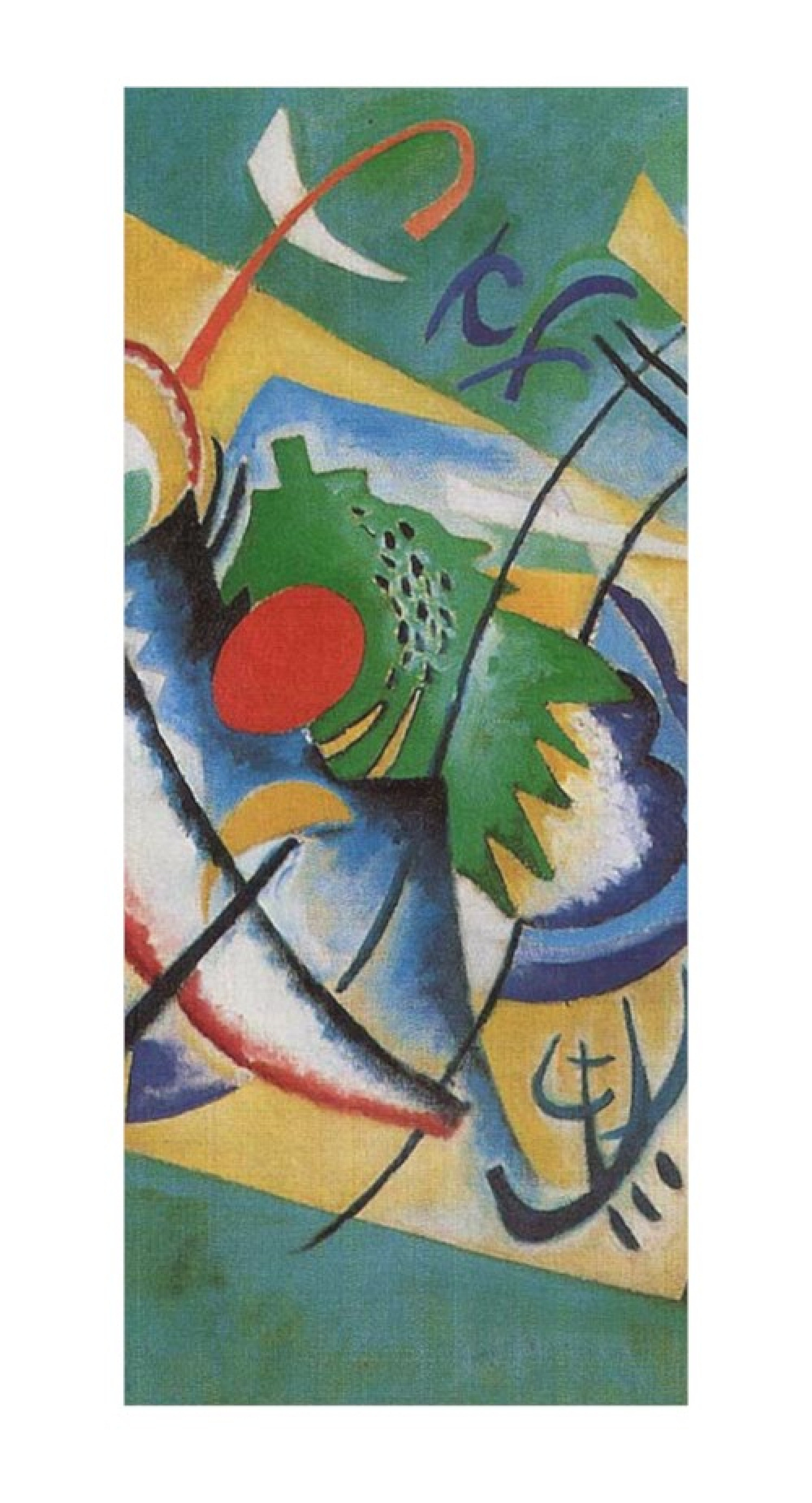 Wassily Kandinsky Reproduktion auf eigener Innentür Red Oval