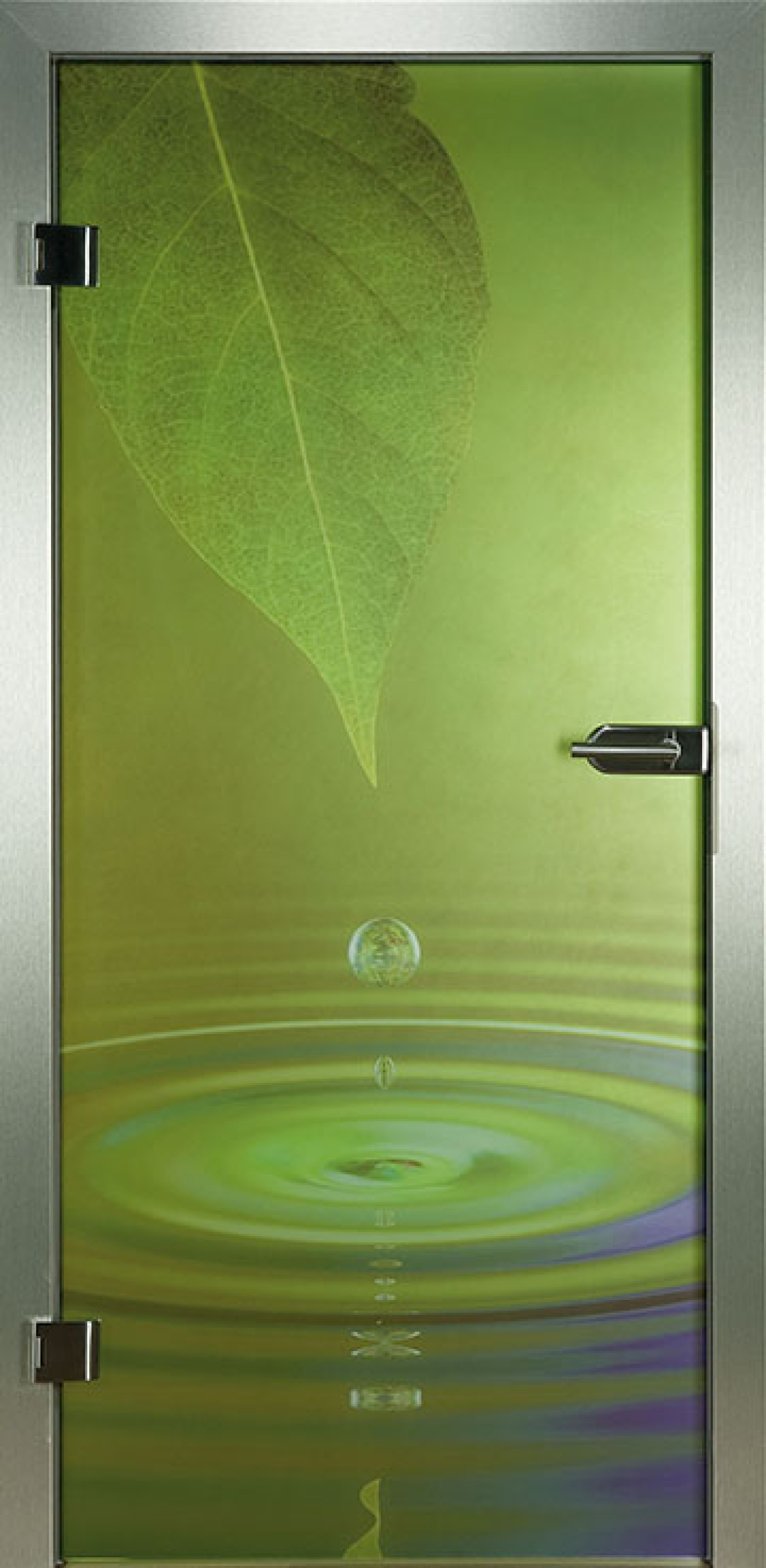 PIKTURA LOFT Glastür Waterdrop mit Farbdruck