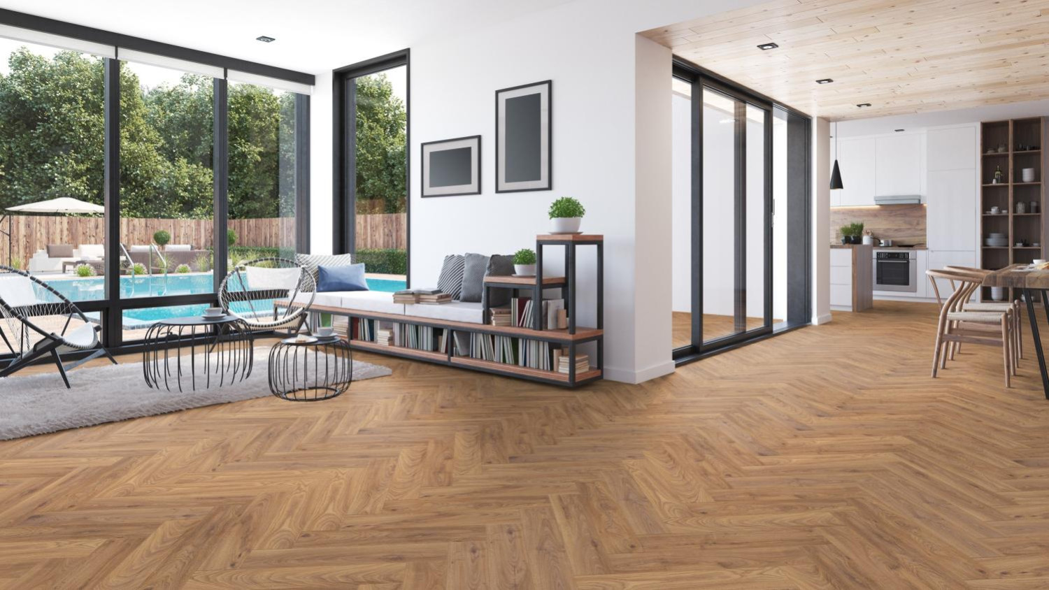 Ansicht von KAINDL Laminat Eiche BAMBURGH 1-Stab Herringbone Bild 3