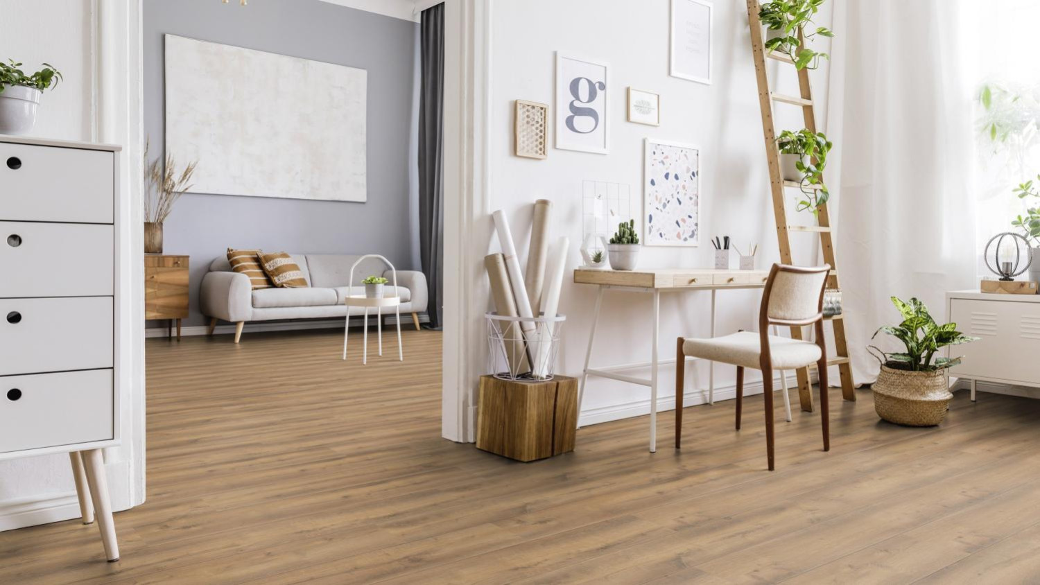 KRONO ORIGINAL Holzboden Eiche Cream O350 Veneer Parquet