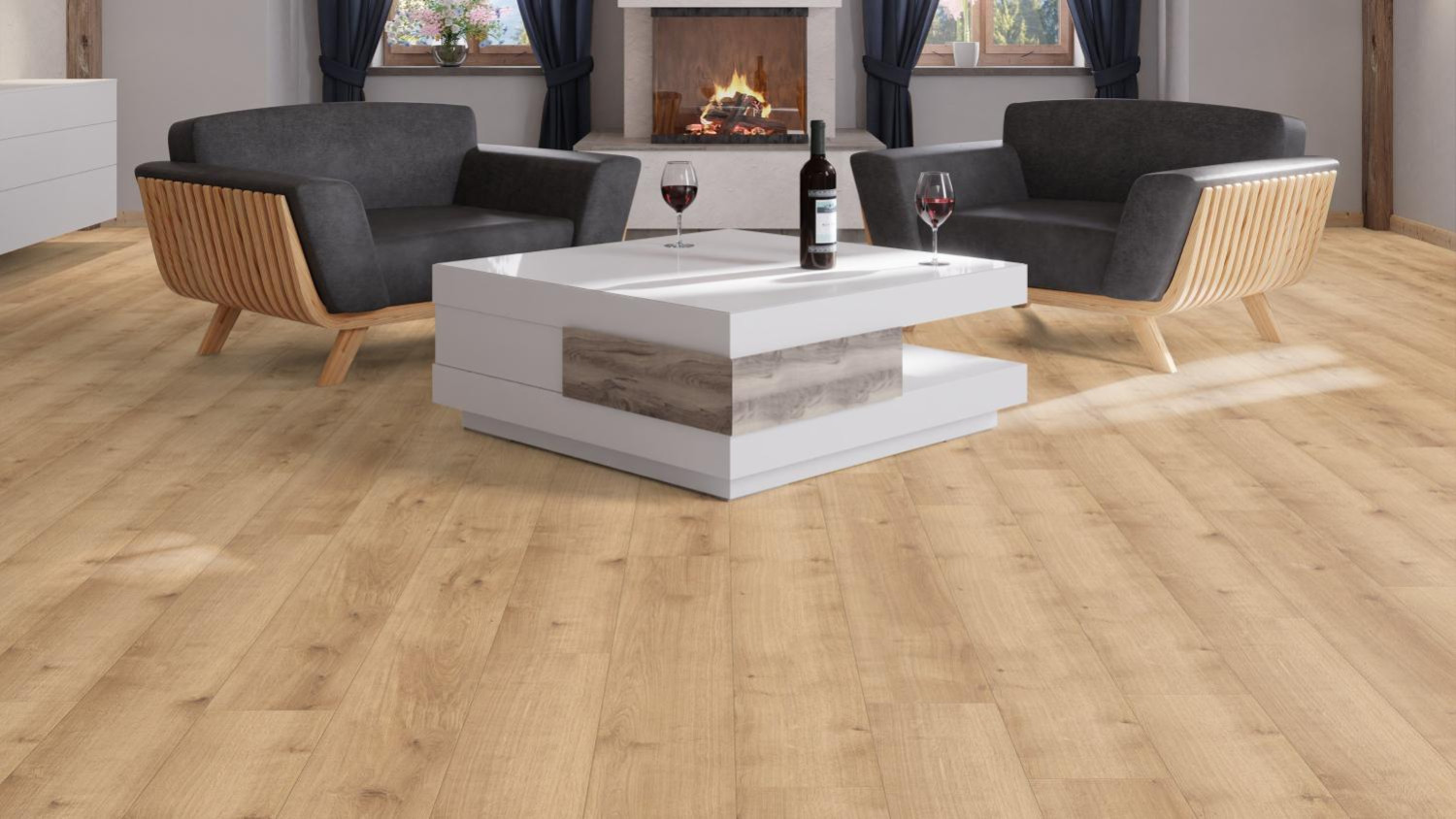 Eiche D086 pure Natur 1-Stab Designboden mit Fuge Modular ONE - Parador_01