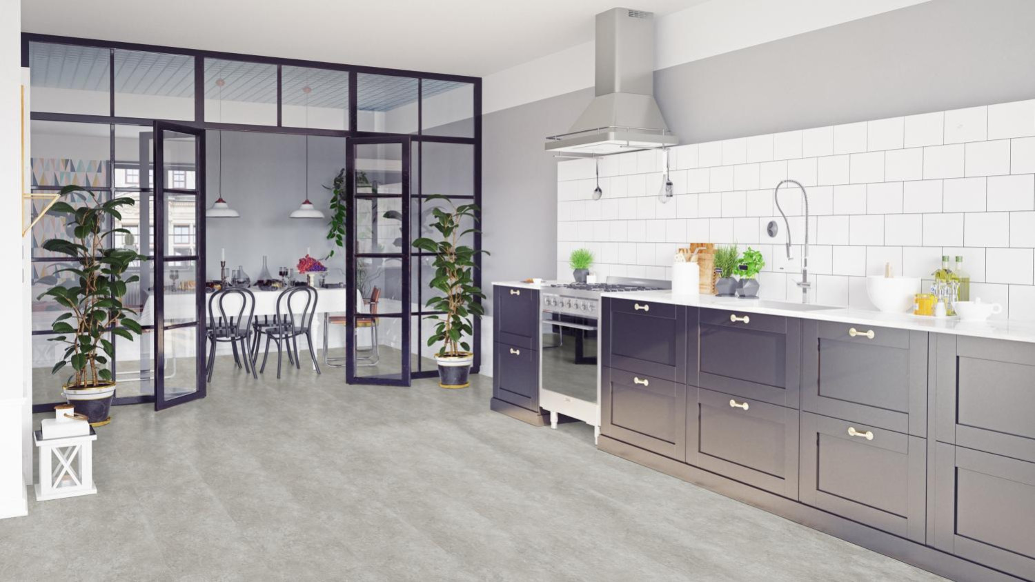 Ansicht von TARKETT Klick-Vinylboden Rock Grey Rough Beton iD Click Ultimate 30 The Classics Bild 2