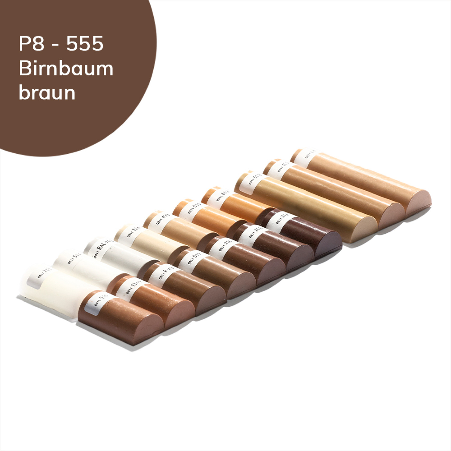 Ansicht von Weichwachs 100 Birnbaum braun P8-555 Halbstange - Bao Chemie