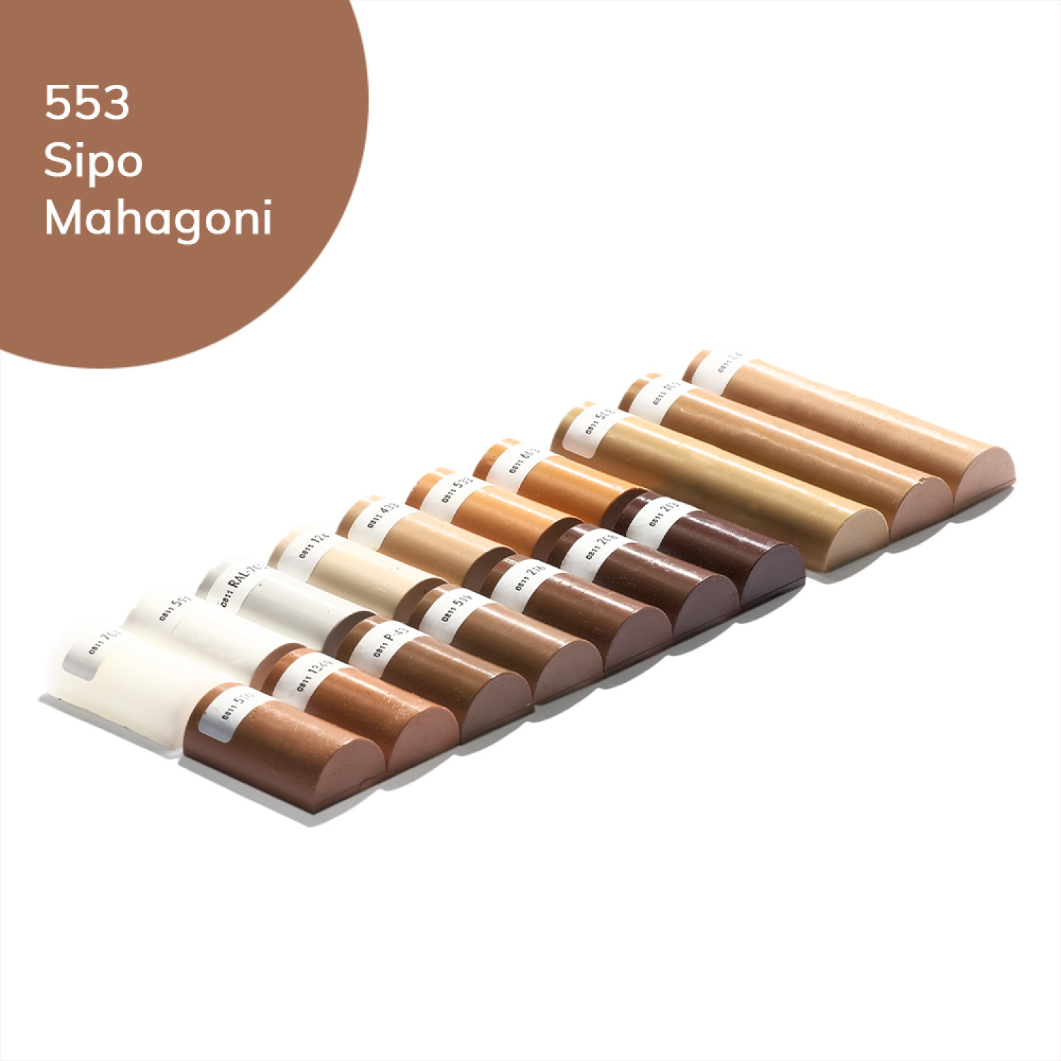 Weichwachs 100 Sipo Mahagoni-553 Halbstange - Bao Chemie