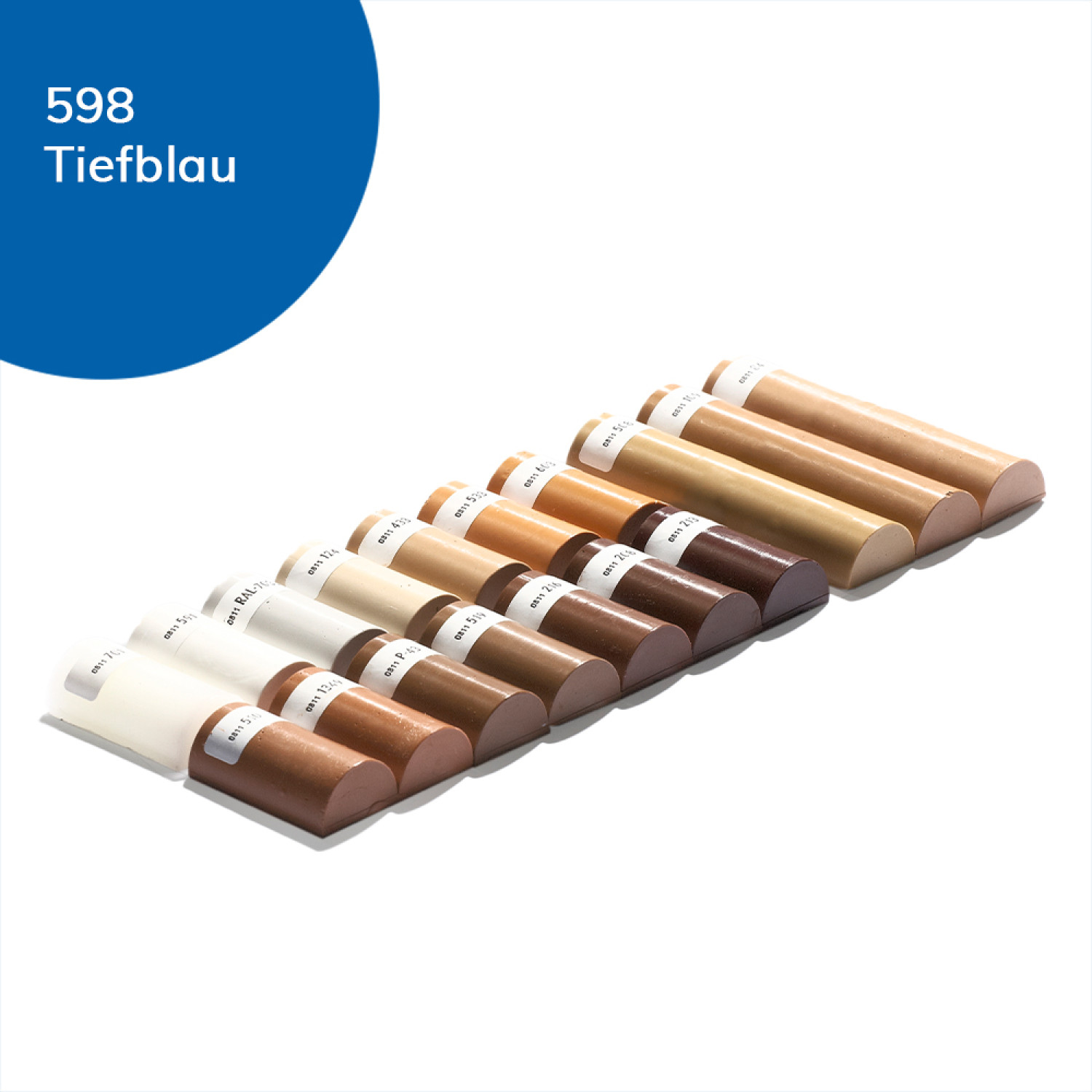 Weichwachs 100 Tiefblau-598 Halbstange - Bao Chemie