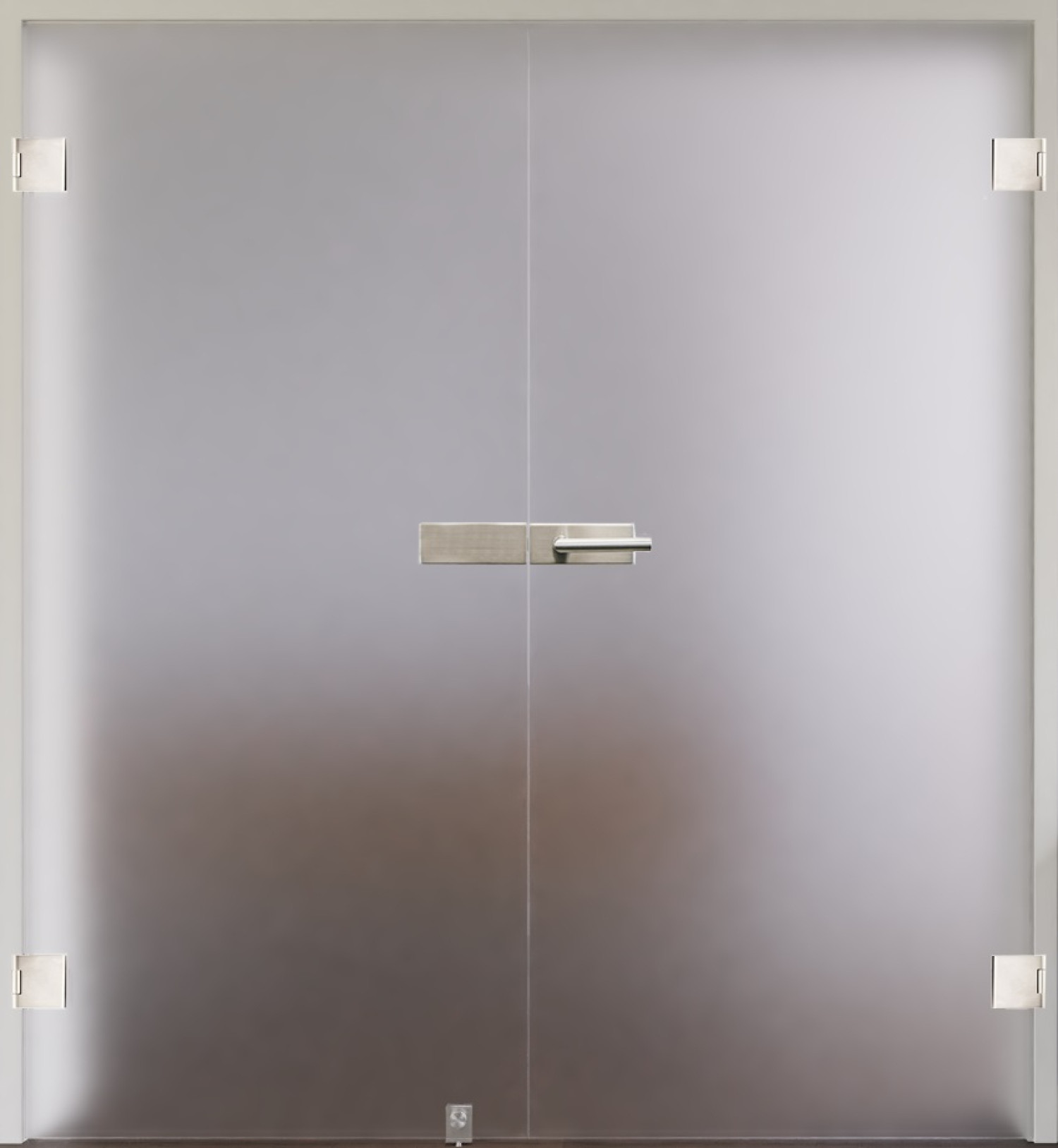 Wohnmilieu mit Satiniert Ganzglas Doppelflügeltür