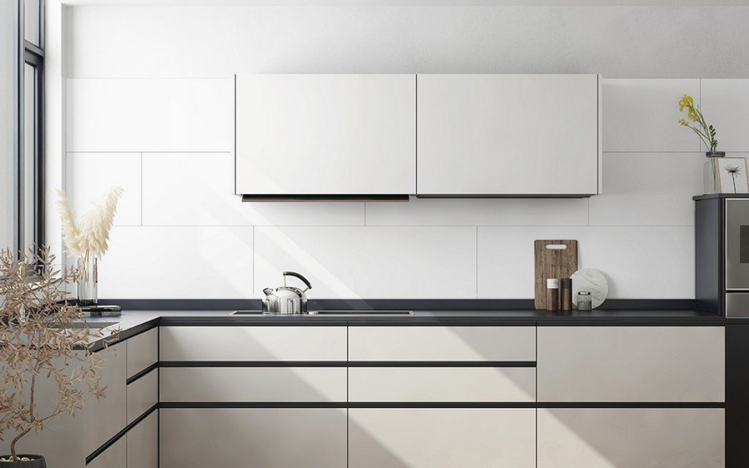 Ansicht von Deine Tür Collection Designboden Uni weiss Neo Vario 120/40 Bild 2
