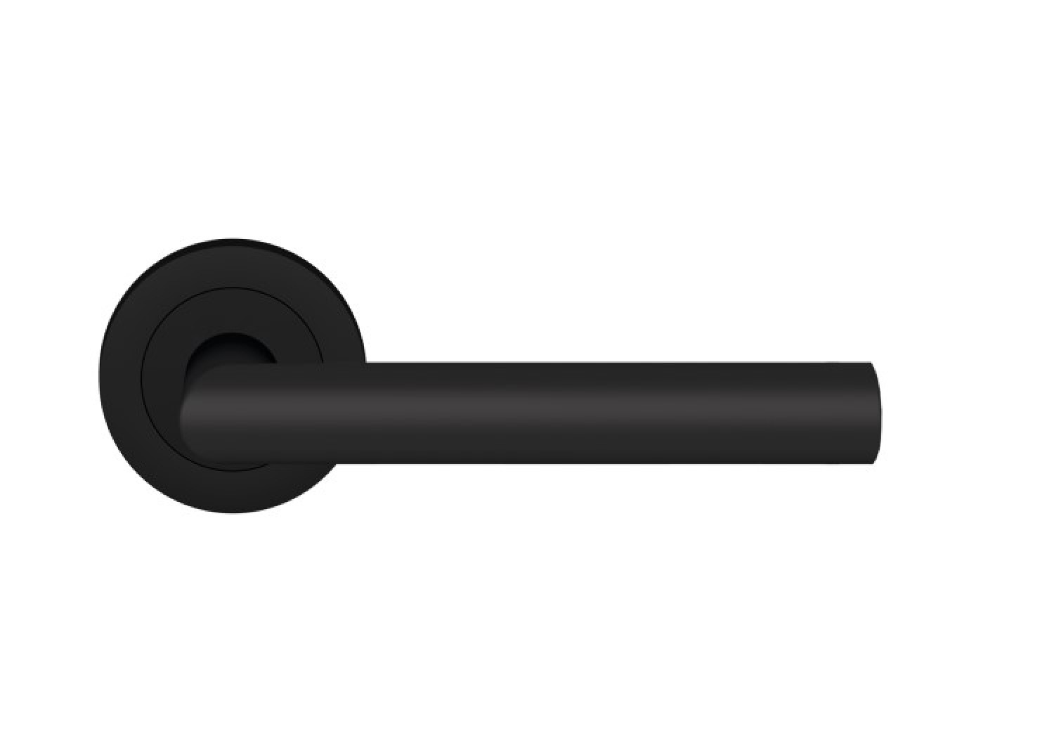 Rhodos ER28 OS Kosmos Schwarz Rundrosette Zimmertürgarnitur - Karcher Design