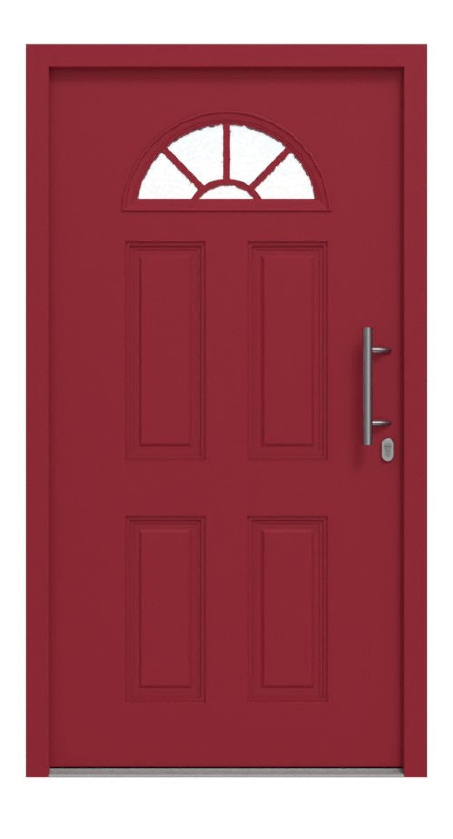 Hörmann Haustür Thermo46 200 RAL 3003-RAL 3003 Frontansicht außen