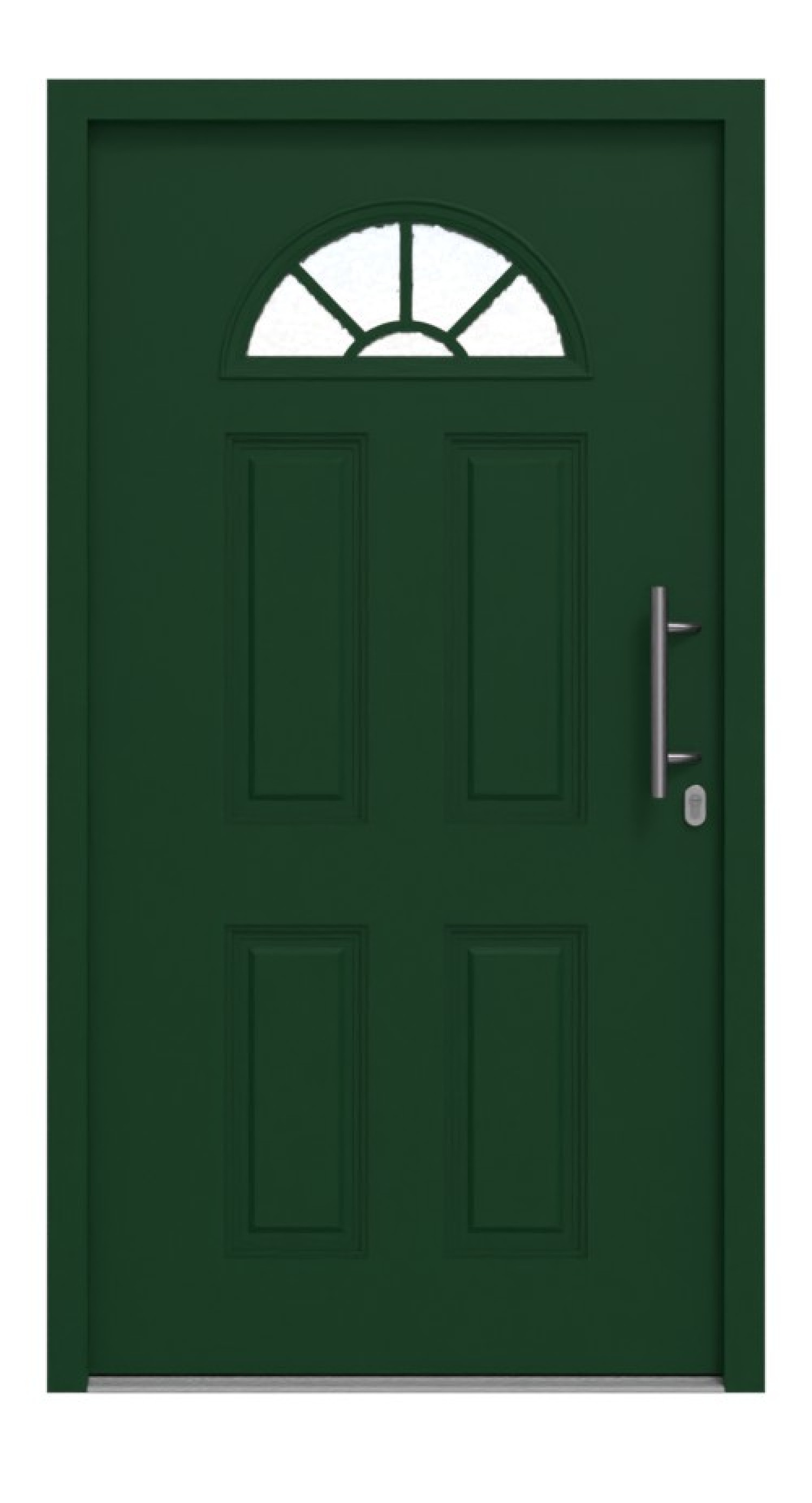 Hörmann Haustür Thermo46 200 RAL 6005-RAL 6005 Frontansicht außen