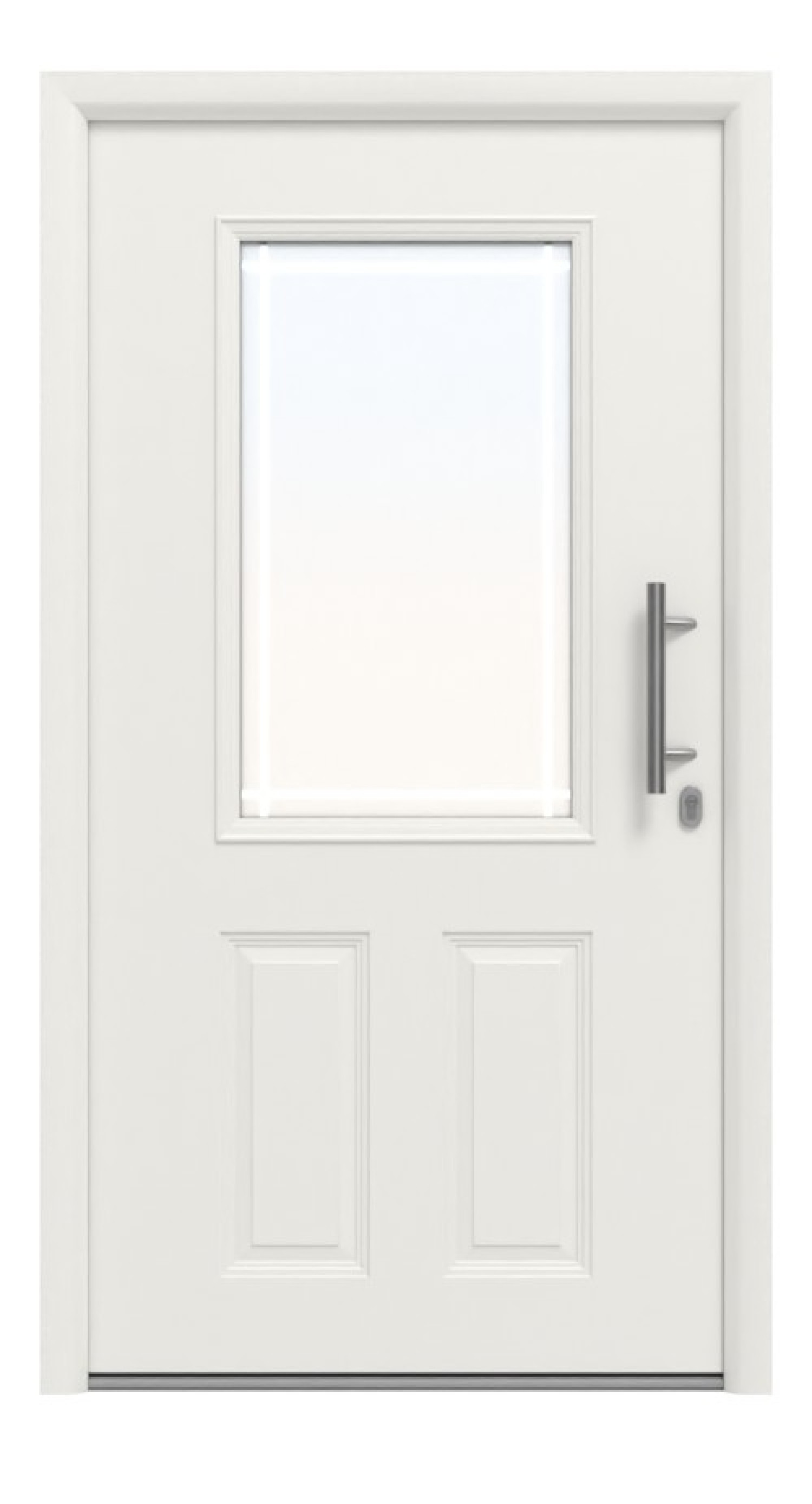 Hörmann Haustür Thermo65 430 RAL 9016-RAL 9016 Frontansicht außen