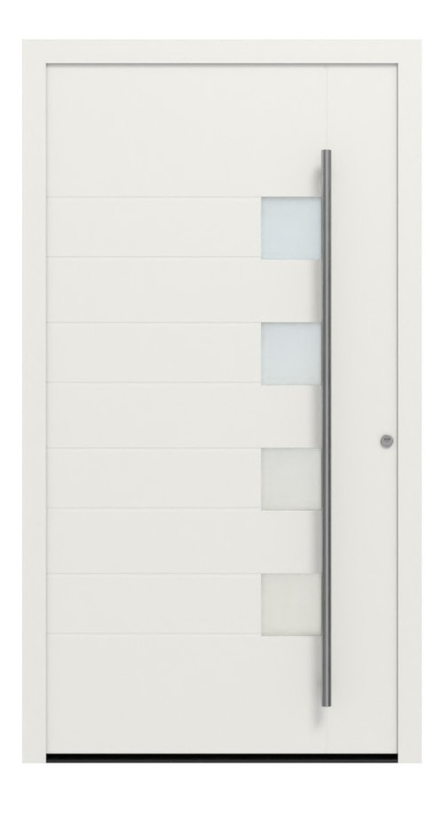 Hörmann Haustür ThermoSafe 176 RAL 9016-RAL 9016 Frontansicht außen