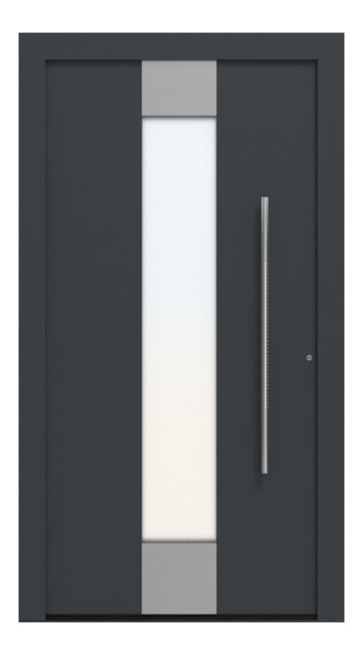 Hörmann Haustür ThermoCarbon 680 RAL 7016-RAL 7016 Frontansicht außen