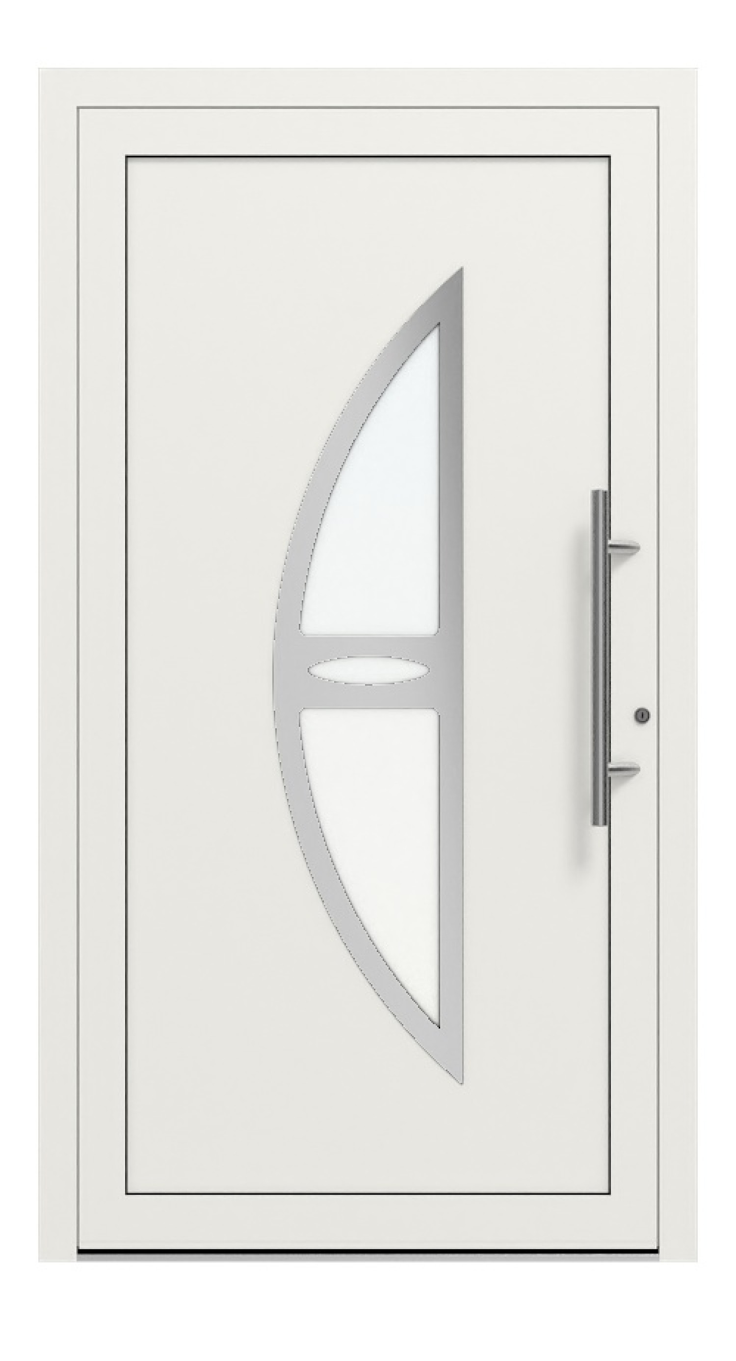 Weru Haustür SEDOR-home H13127-G RAL 9016-RAL 9016 Frontansicht außen