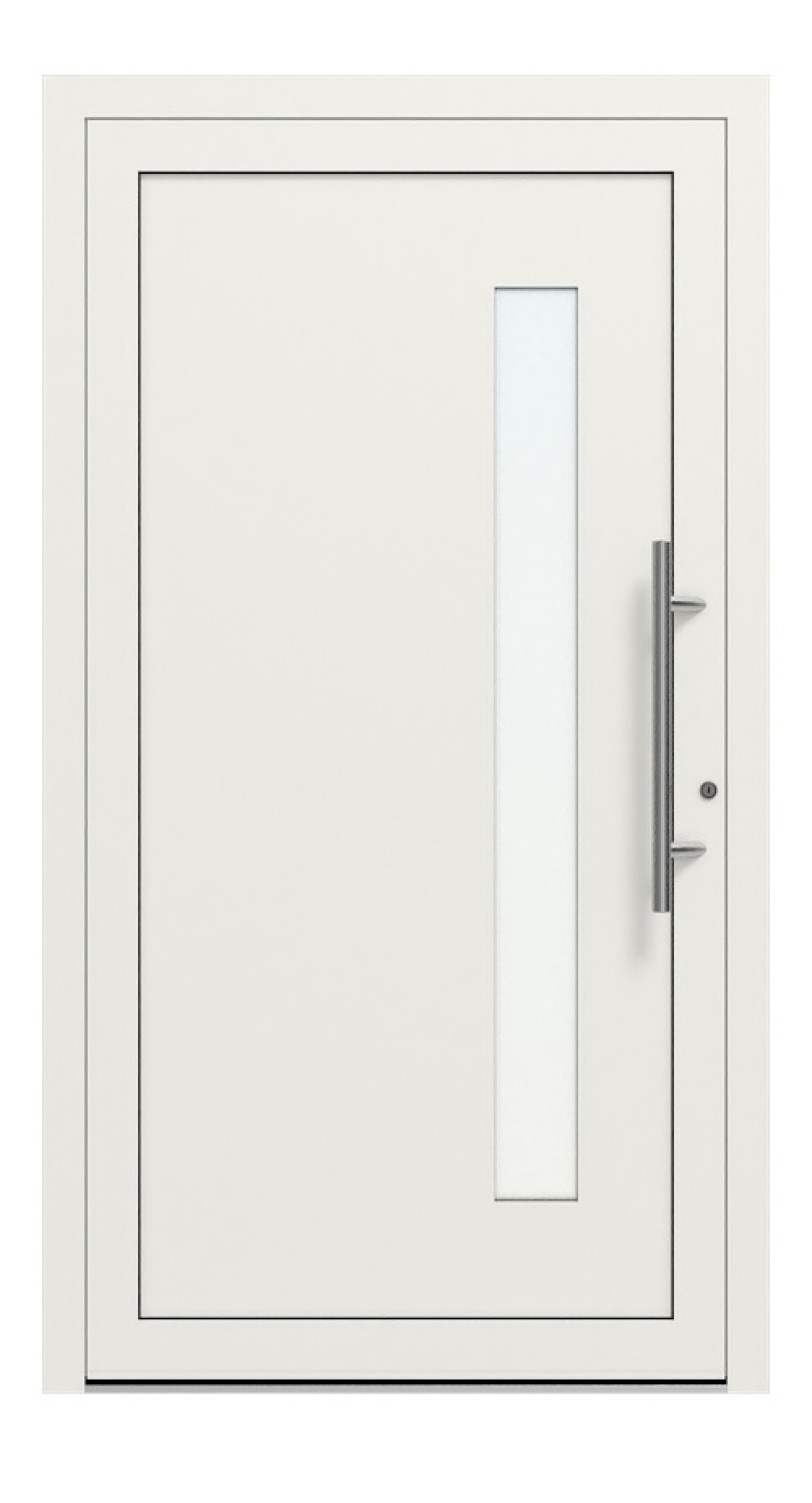 Weru Haustür SEDOR-home H13156-G RAL 9016-RAL 9016 Frontansicht außen