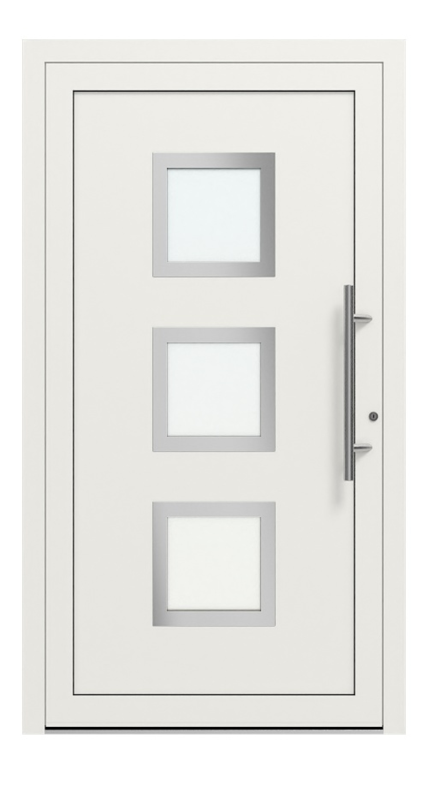 Weru Haustür SEDOR-home H13174-G RAL 9016-RAL 9016 Frontansicht außen