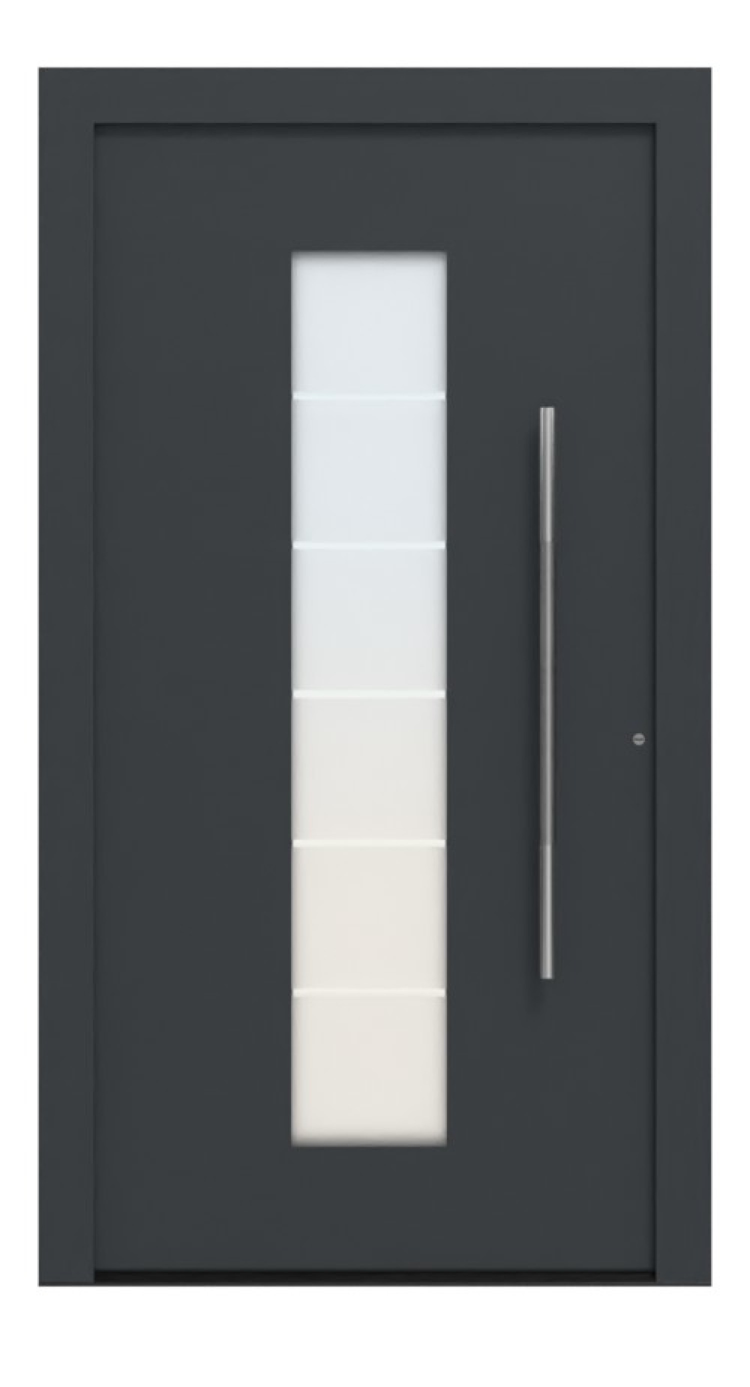 Hörmann Haustür ThermoCarbon 504 RAL 7016-RAL 7016 Frontansicht außen