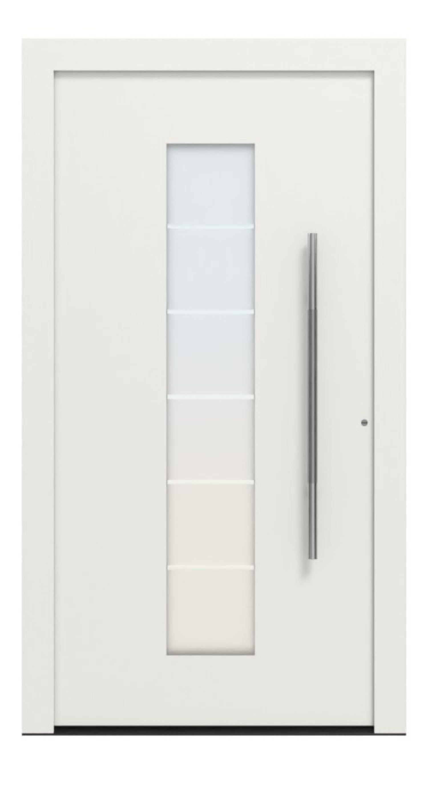 Hörmann Haustür ThermoCarbon 504 RAL 9016-RAL 9016 Frontansicht außen