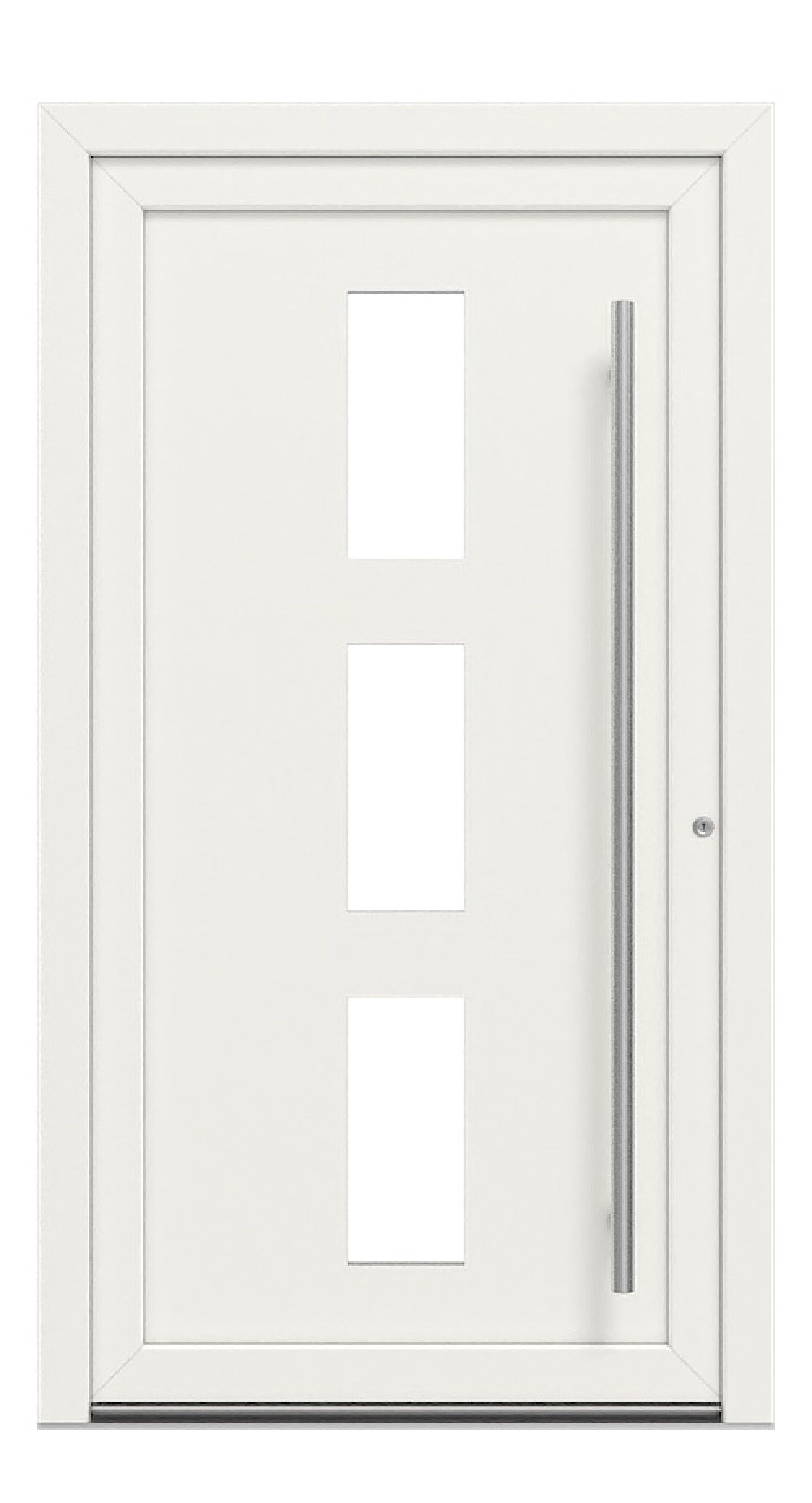 Höning Haustür Edition 2019 Jonas RAL 9016-RAL 9016 Frontansicht außen