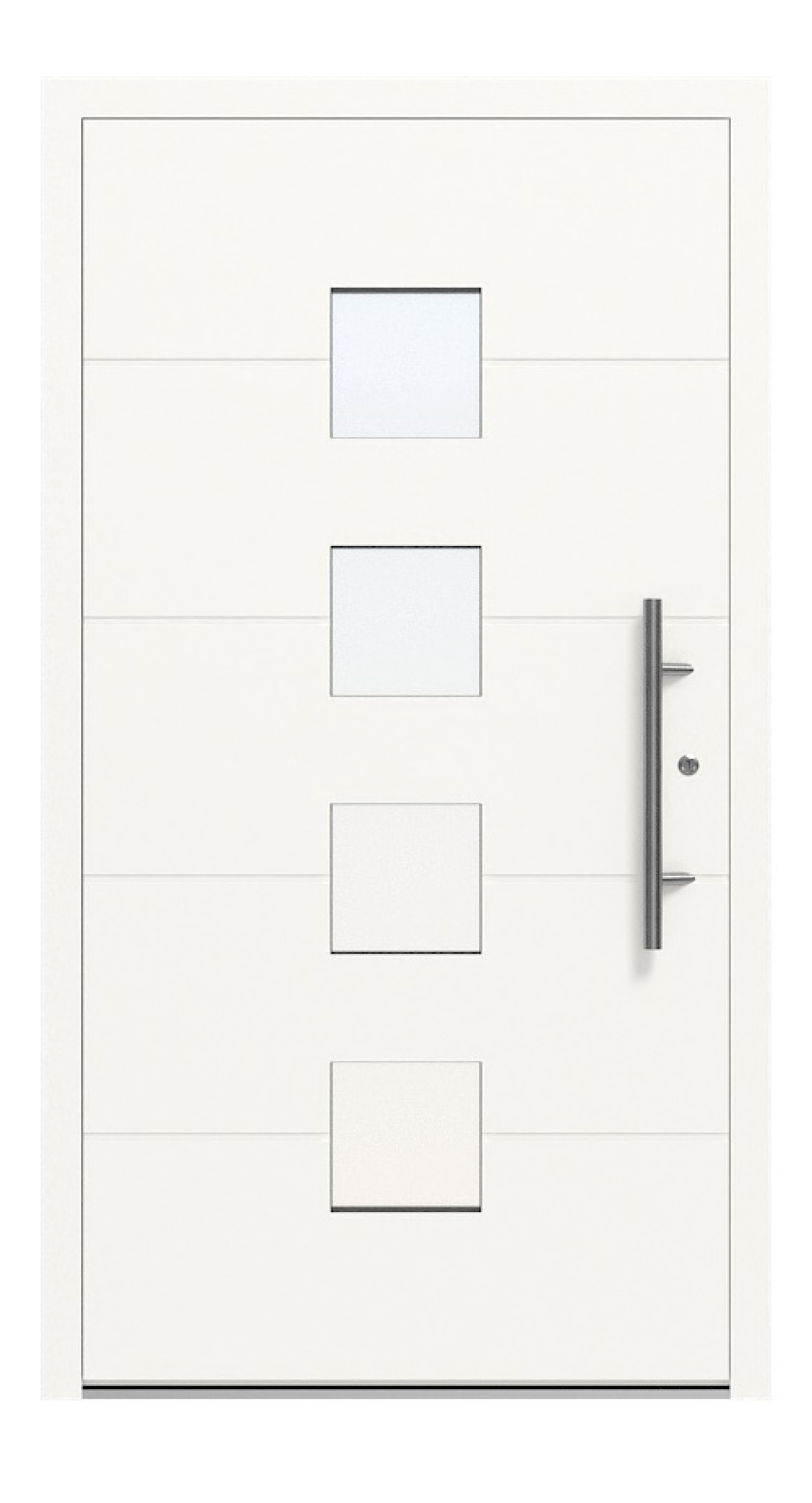 Splendoor Haustür COMFORT C1050 RAL 9016-RAL 9016 Frontansicht außen