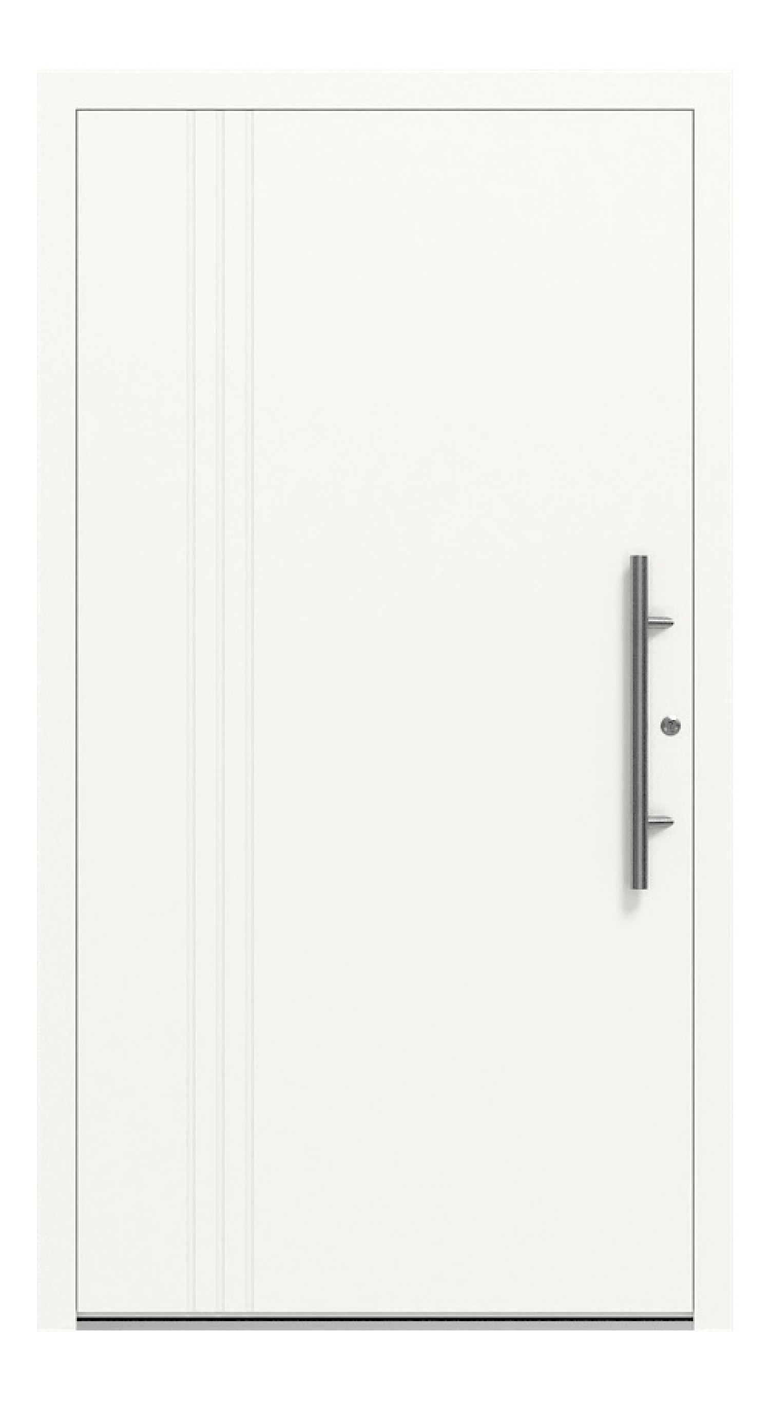 Splendoor Haustür SMART S1020 RAL 9016-RAL 9016 Frontansicht außen