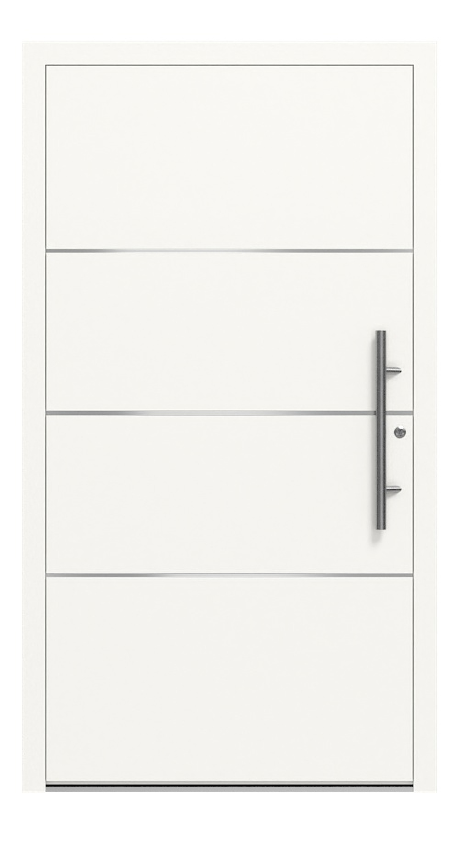 Splendoor Haustür SMART S1060 RAL 9016-RAL 9016 Frontansicht außen