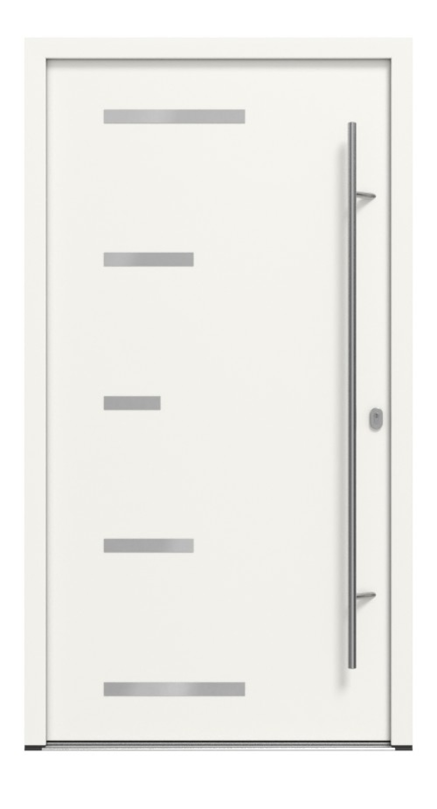 Haustür System S68 ZL ARCTIC Sparta RAL 9016-RAL 9016 Frontansicht außen