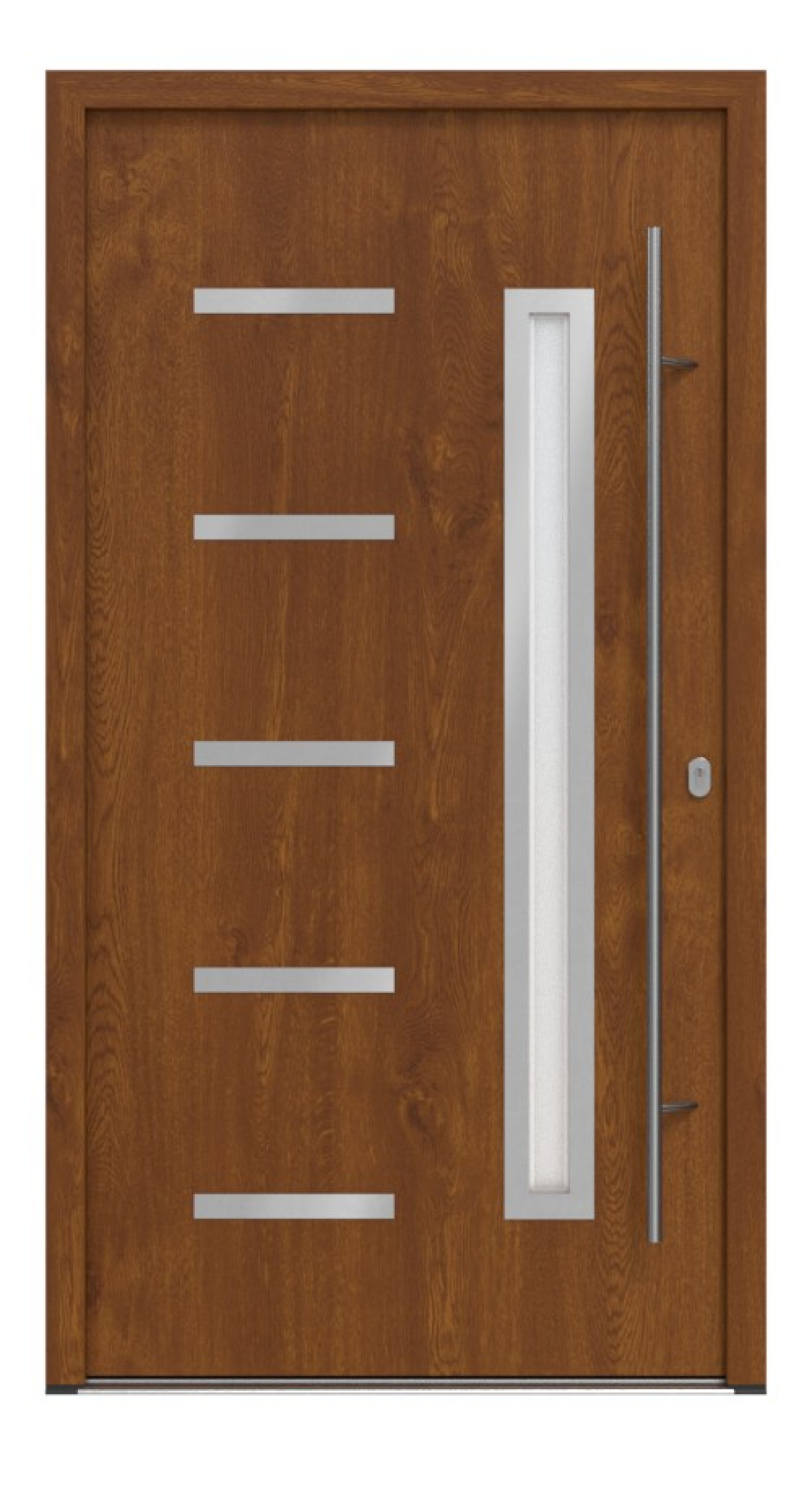 Haustür System S68 ZL ARCTIC Juventus Golden Oak-Golden Oak Frontansicht außen