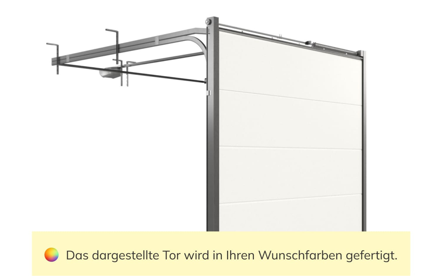 FLEXIDOOR Garagentor Sektionaltor Pro Glatt L-Sicke RAL 9010 1