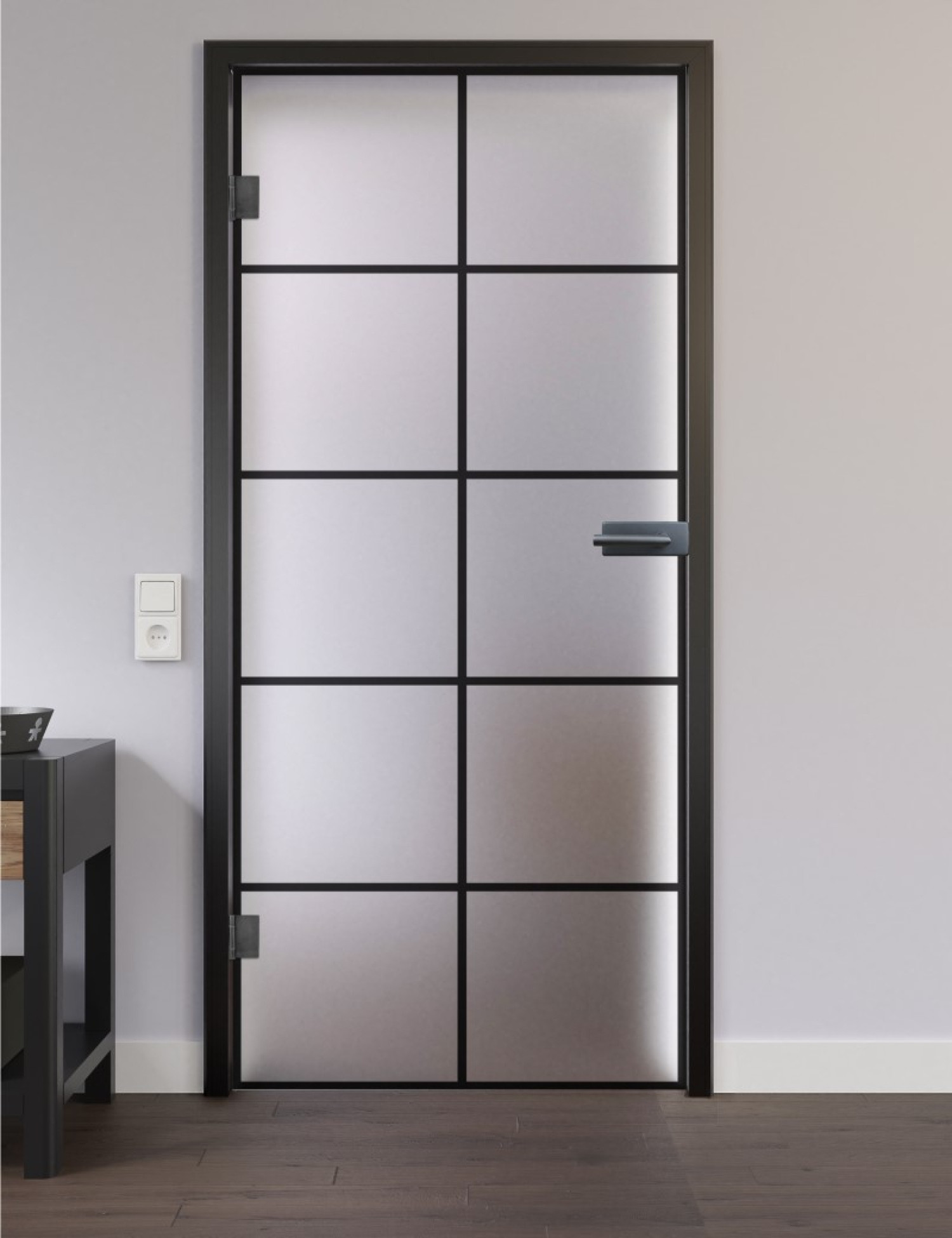 Bild von Modell 621 matt Ganzglastür - Lienbacher Glas