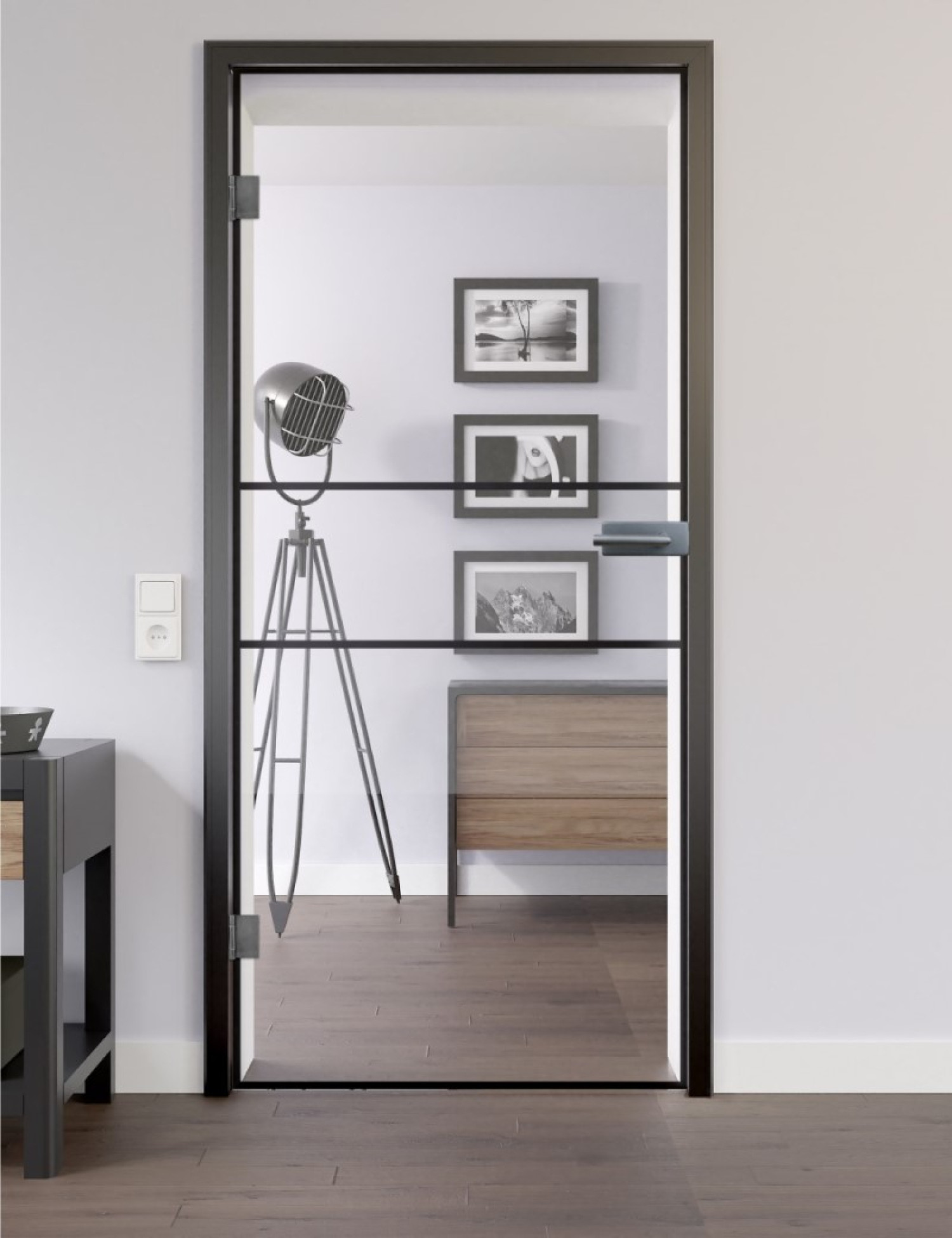Bild von Modell 622 klar Ganzglastür - Lienbacher Glas