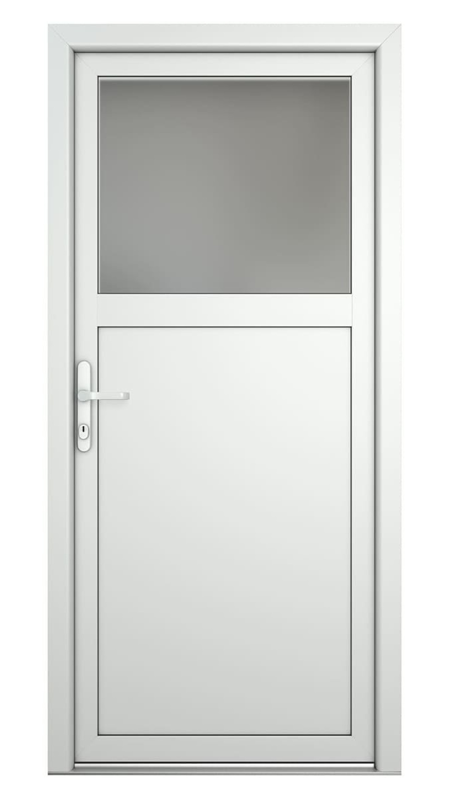 Bild 1 von JM NET R01 mit Glasausschnitt Kunststoff Nebeneingangstür RC2 - Meeth in Weiß